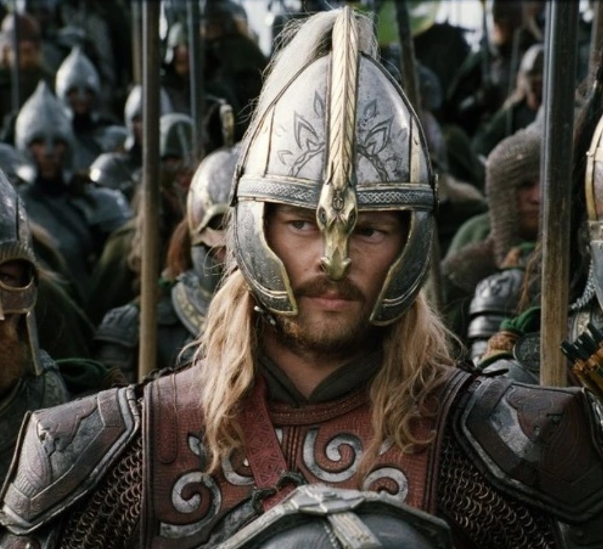 Herr der Ringe - Helm von Eomer mit Ständer Herr der Ringe - Helm von Eomer mit Ständer