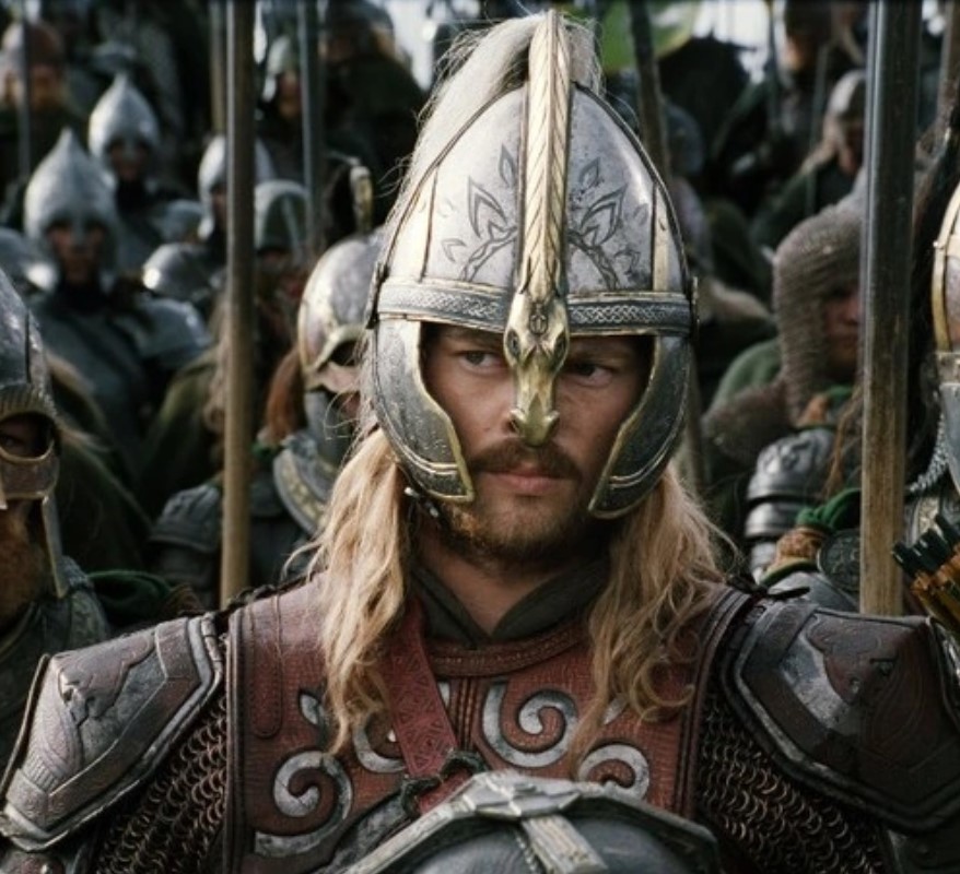 Herr der Ringe - Helm von Eomer mit Ständer