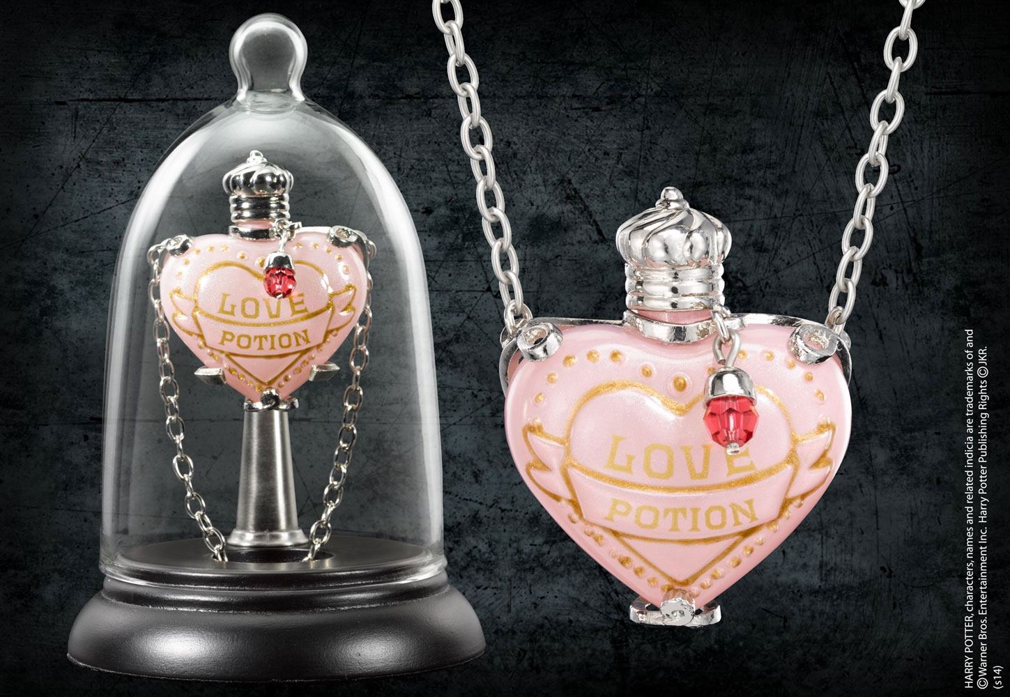 Harry Potter Anhänger mit Kette und Schmuckvitrine Love Potion