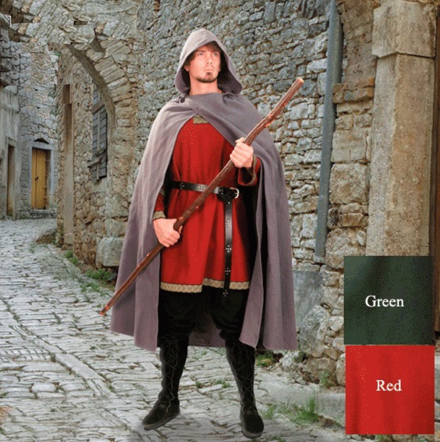 Medieval cape, gray
