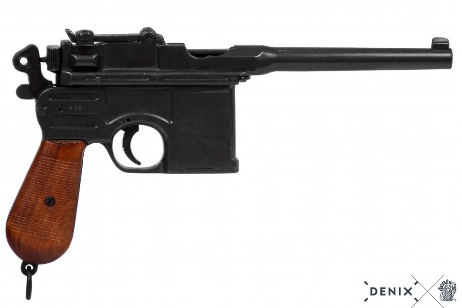 Mauser (pistol) black C 96 with lacquered wooden handle