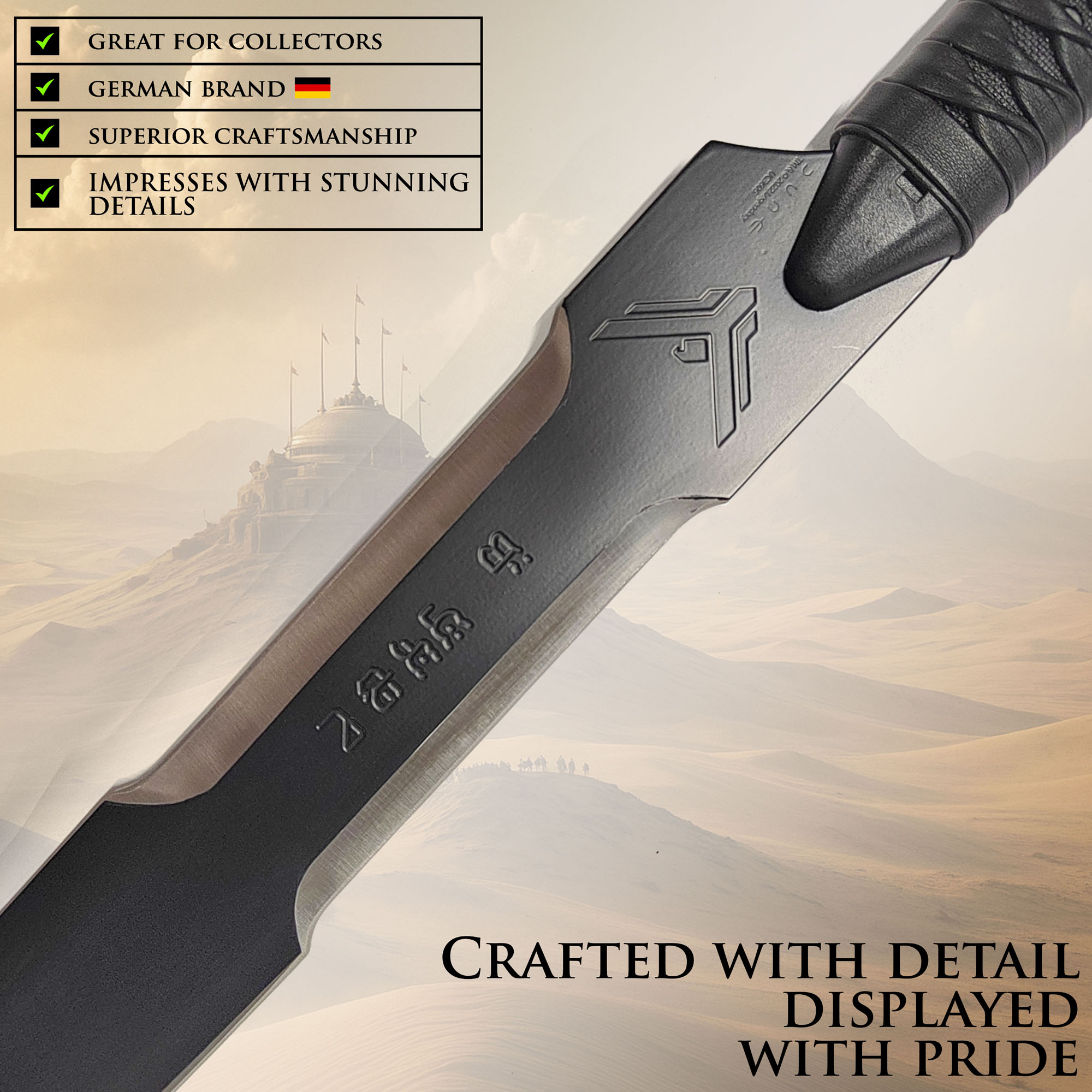 Dune - Duncan Idaho Atreides Sword with Wall Plaque