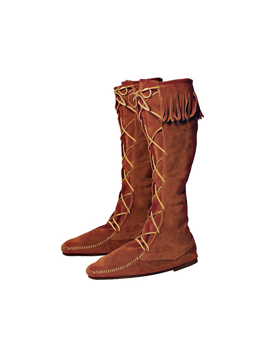 Peasant Boots brown with fringe, Size 41