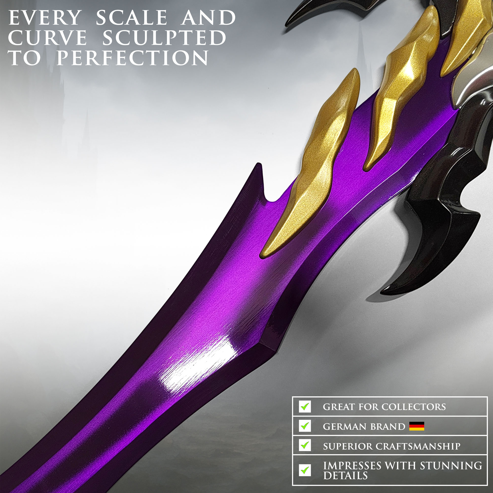 Solo Leveling: Sung Jinwoo's "Antares' Fang" Dagger Replica with Table Stand