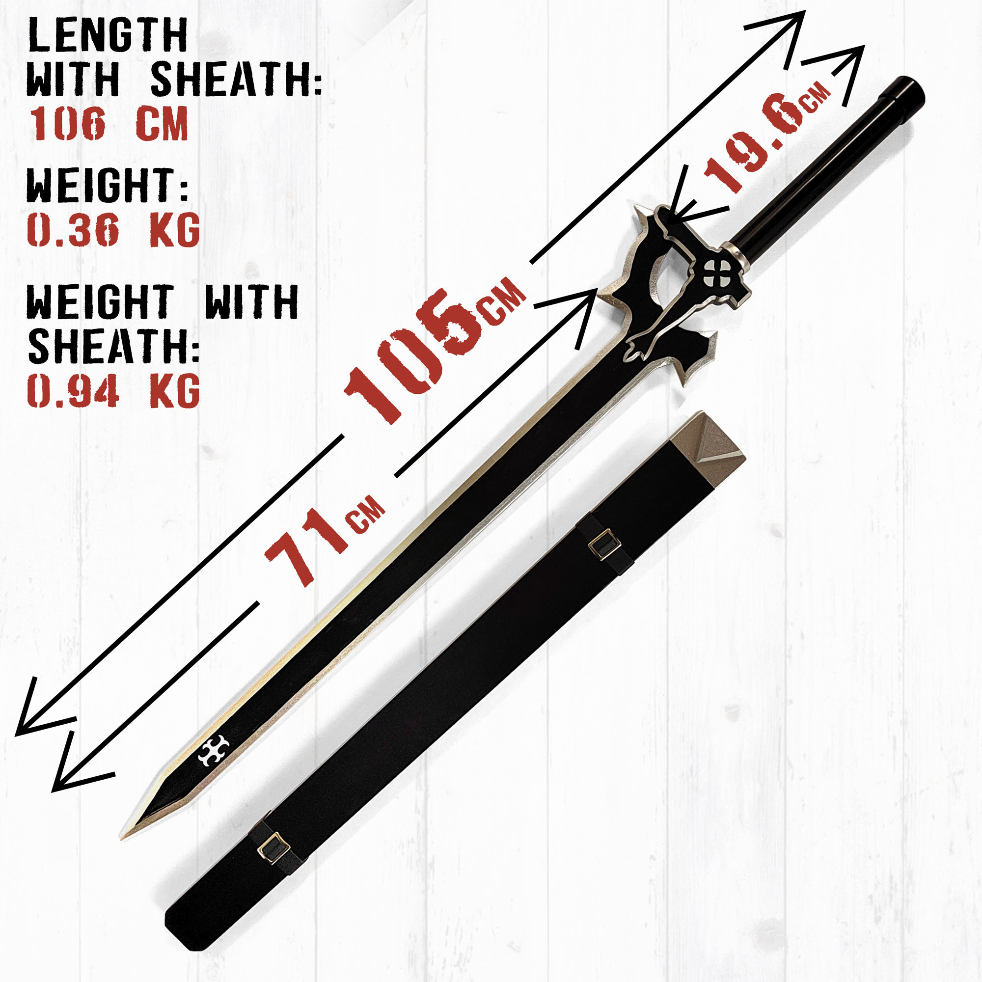 Sword Art Online - Kirito´s Elucidator - Wooden Version