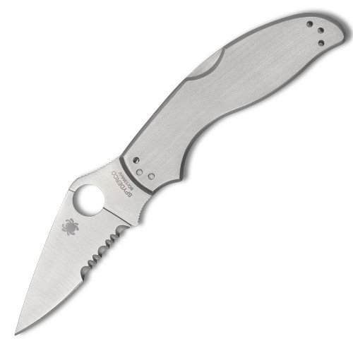 UpTern Value Series Folding Knife, Satin Combo Blade