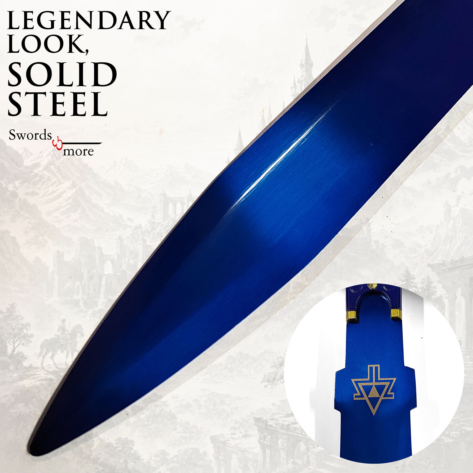 Zelda -  Links Master-Schwert (Blaue Stahlklinge) inkl. Scheide