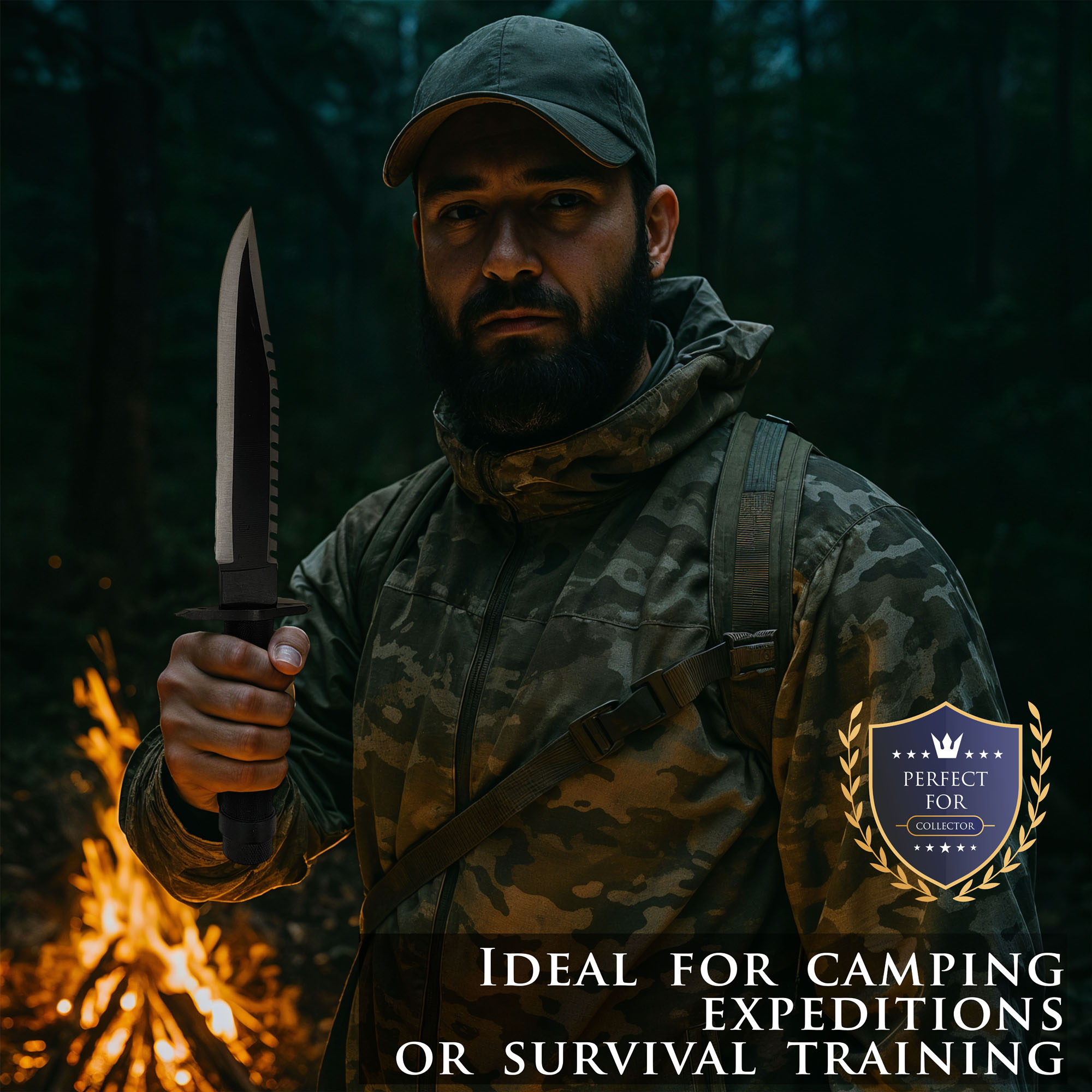 Rambo Knife Set – First Blood Part I & II | Authentic Movie Replicas with Leather Sheaths
