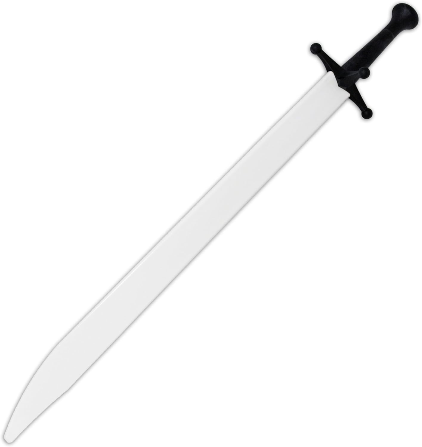 Synthetisches Messer-Fechtschwert – Weiße Klinge / Schwarze Parierstange