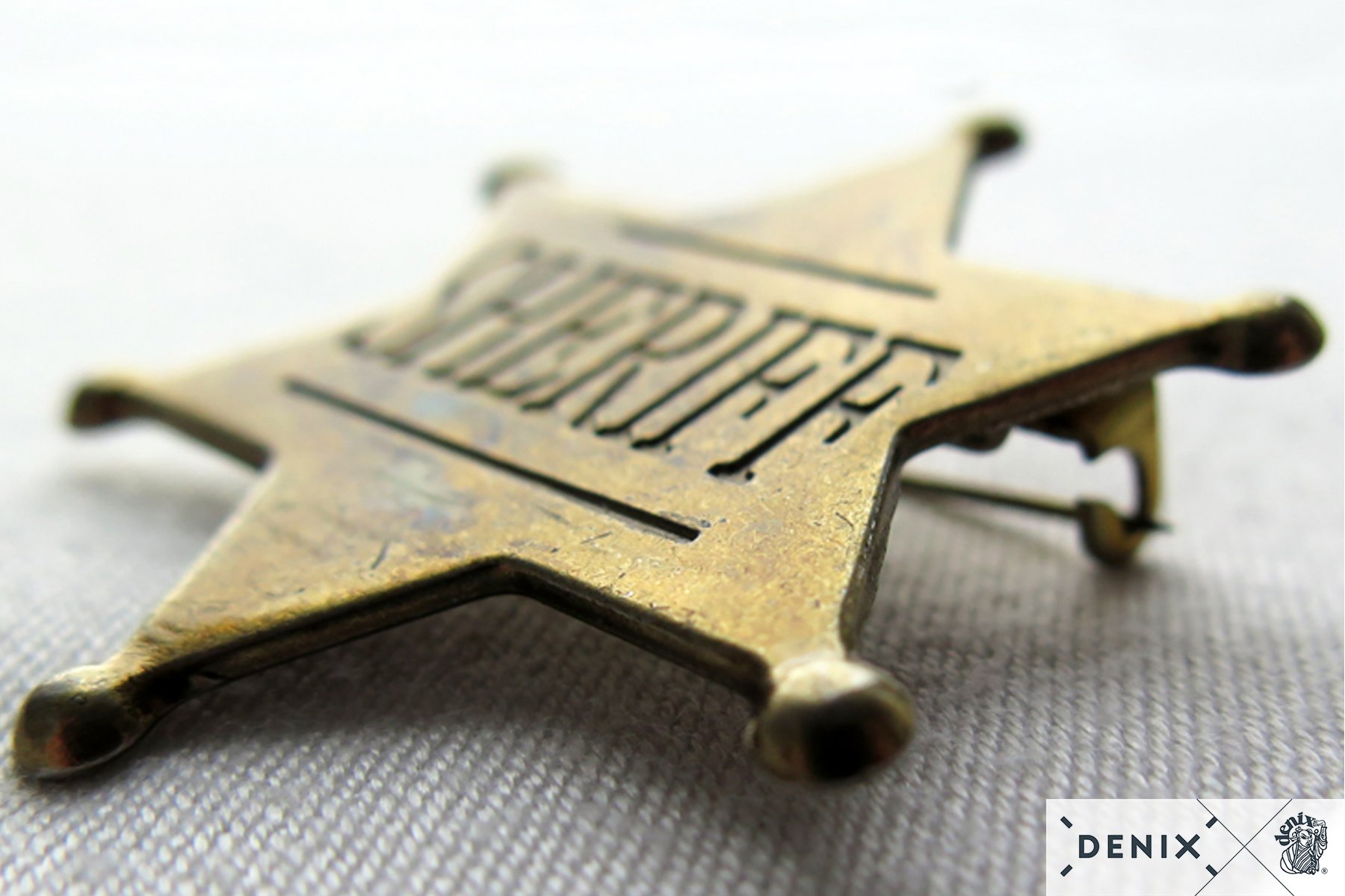 10 St. US Sheriff Stern, Messingfarben, Metall