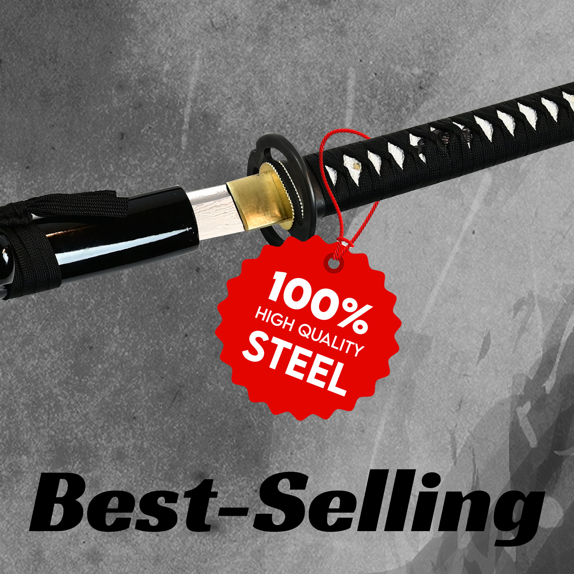 Miyamoto Musashi Katana, handgeschmiedet und gefaltet, Set