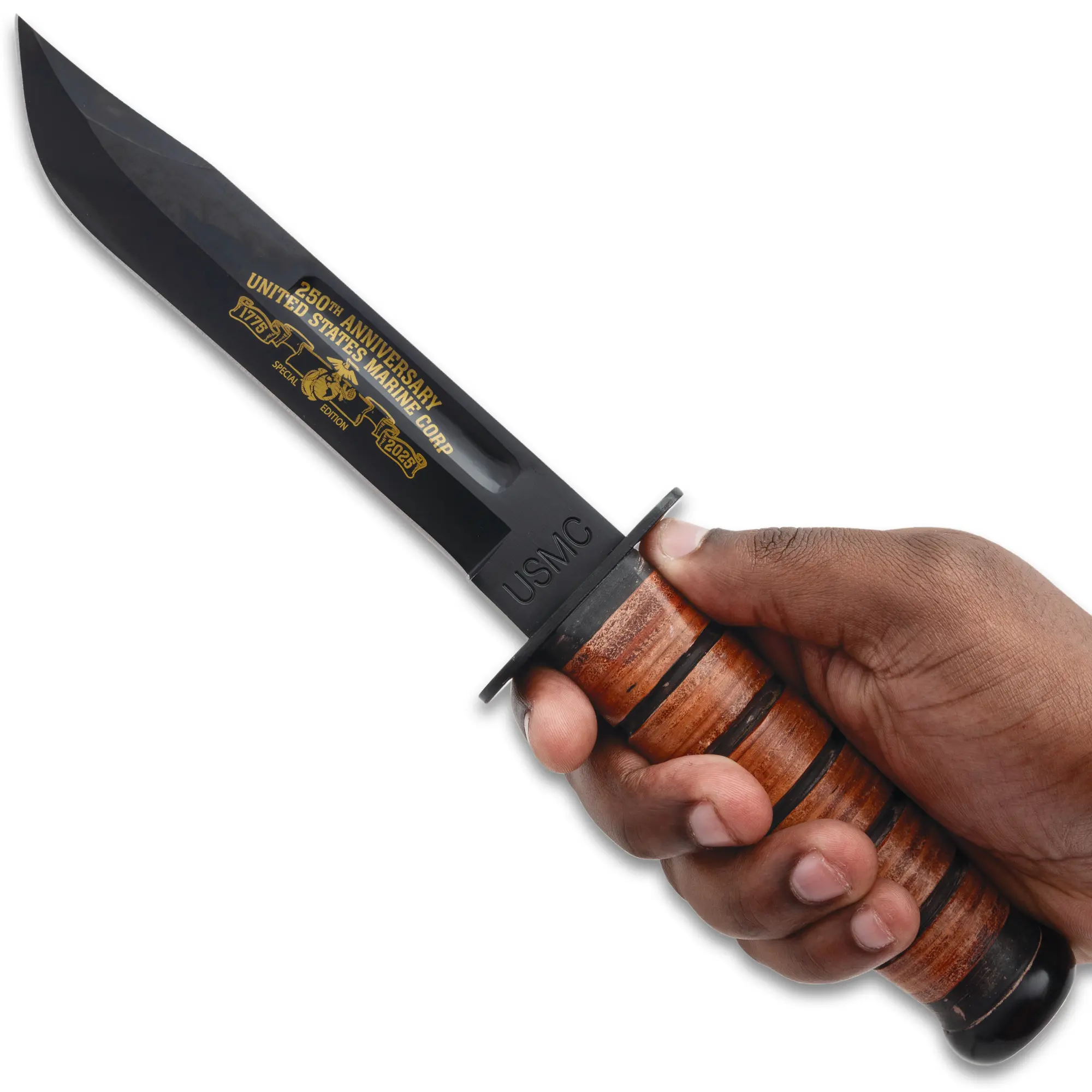 USMC 250th Anniversary Combat Messer mit Lederscheide