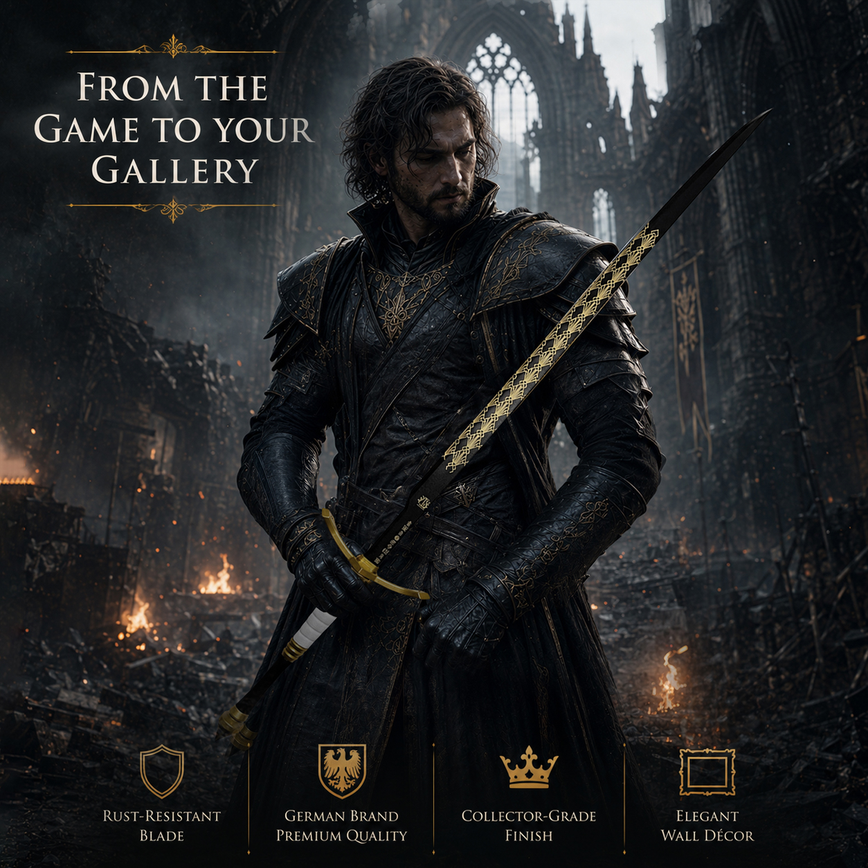 Clair Obscur: Expedition 33 – Gustave’s Noahram Sword Replica (47") with Plaque