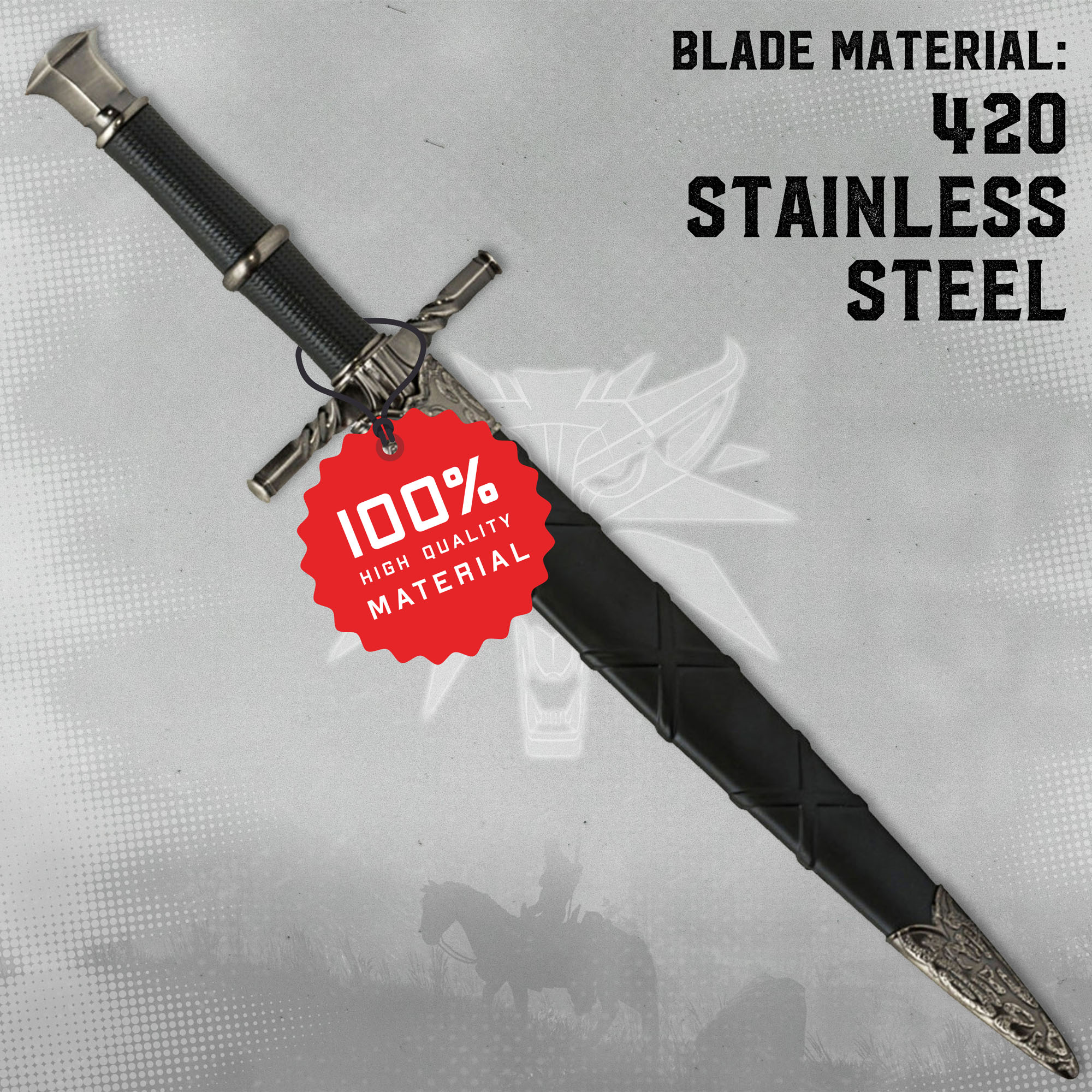 Witcher - steel dagger with sheath