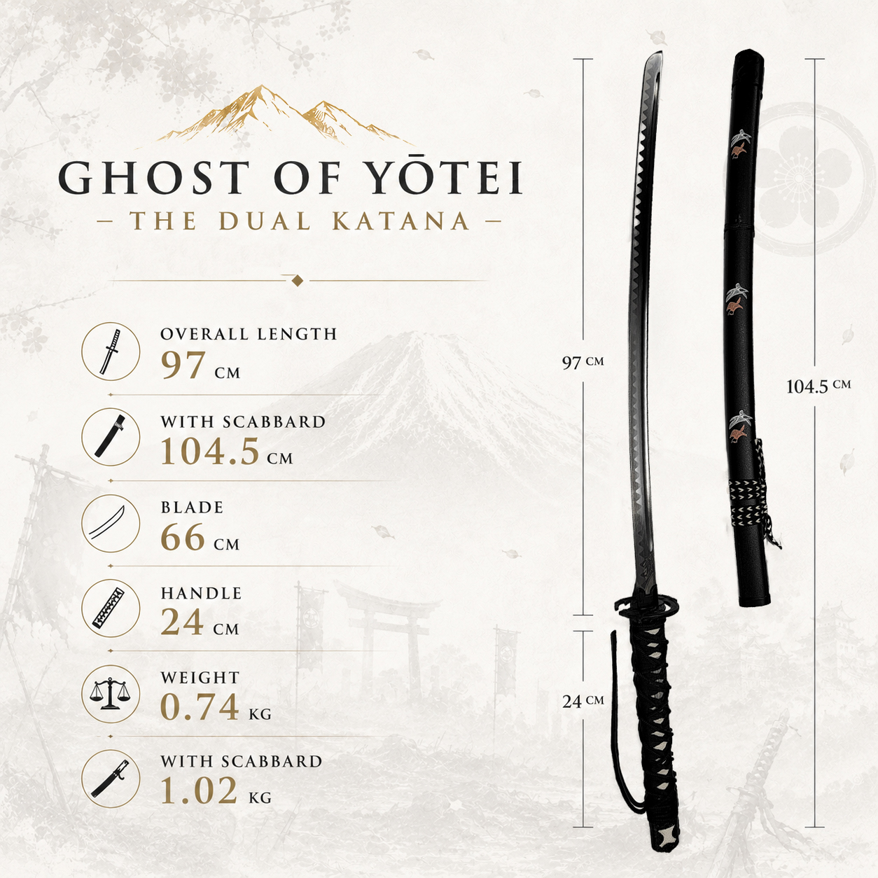 Ghost of Yōtei - The Dual Katana mit Scheide