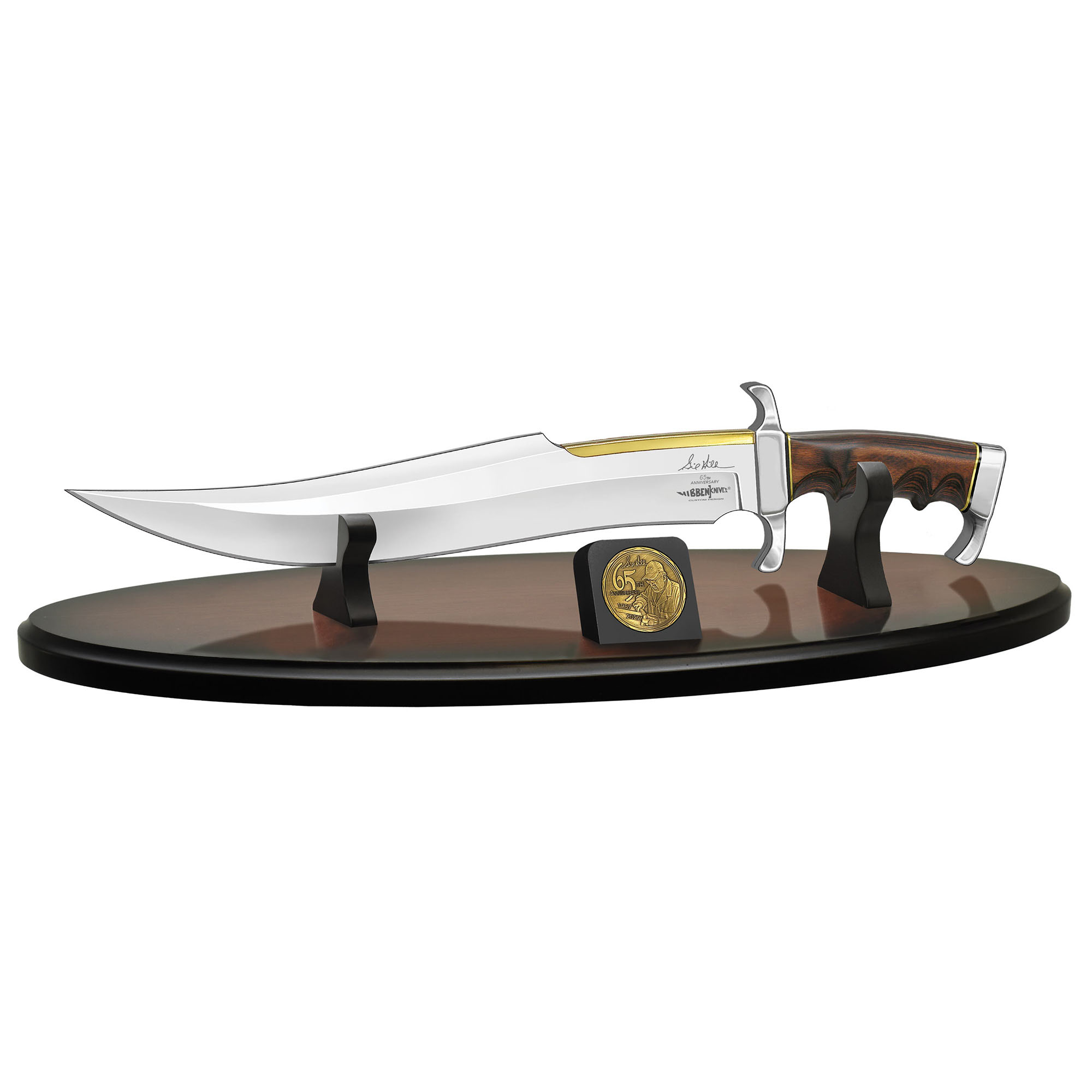 Gil Hibben 65TH Anniversary Knife And Display Stand