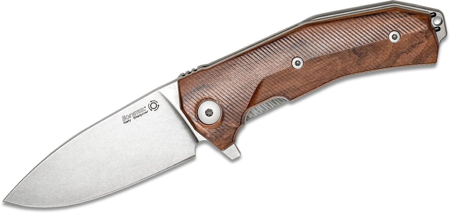 KUR , Sleipner Stonewashed Blade, Santos Wood Handle
