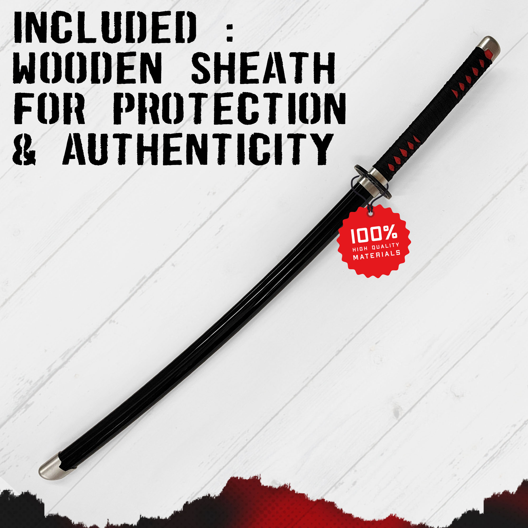 Demon Slayer - Kamado Tanjirou's Schwert aus Holz mit Scheide