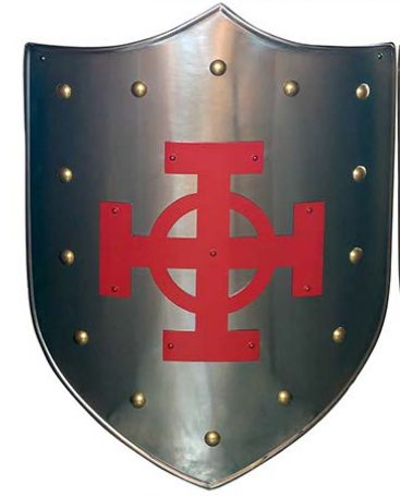 Rotes Keltisches Kreuz Schild