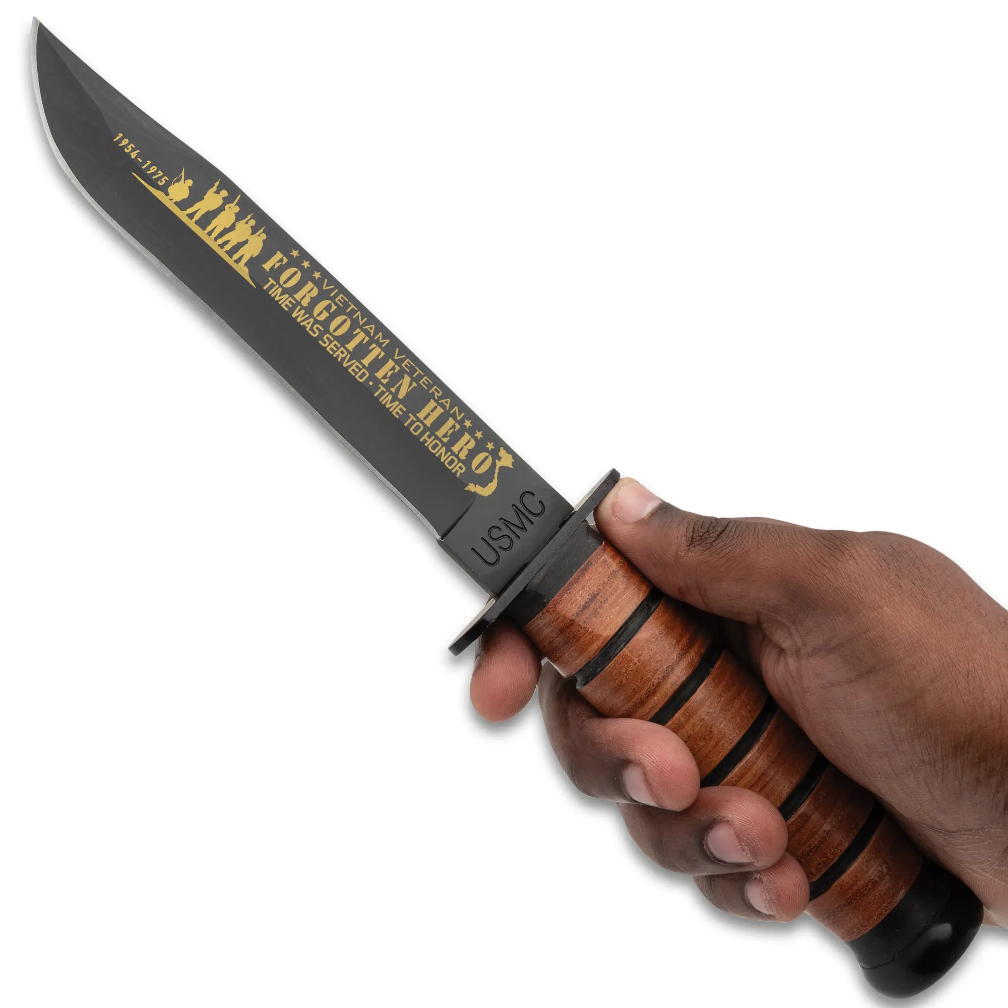 USMC 50th Anniversary Vietnam Commemorative Messer mit Lederscheide
