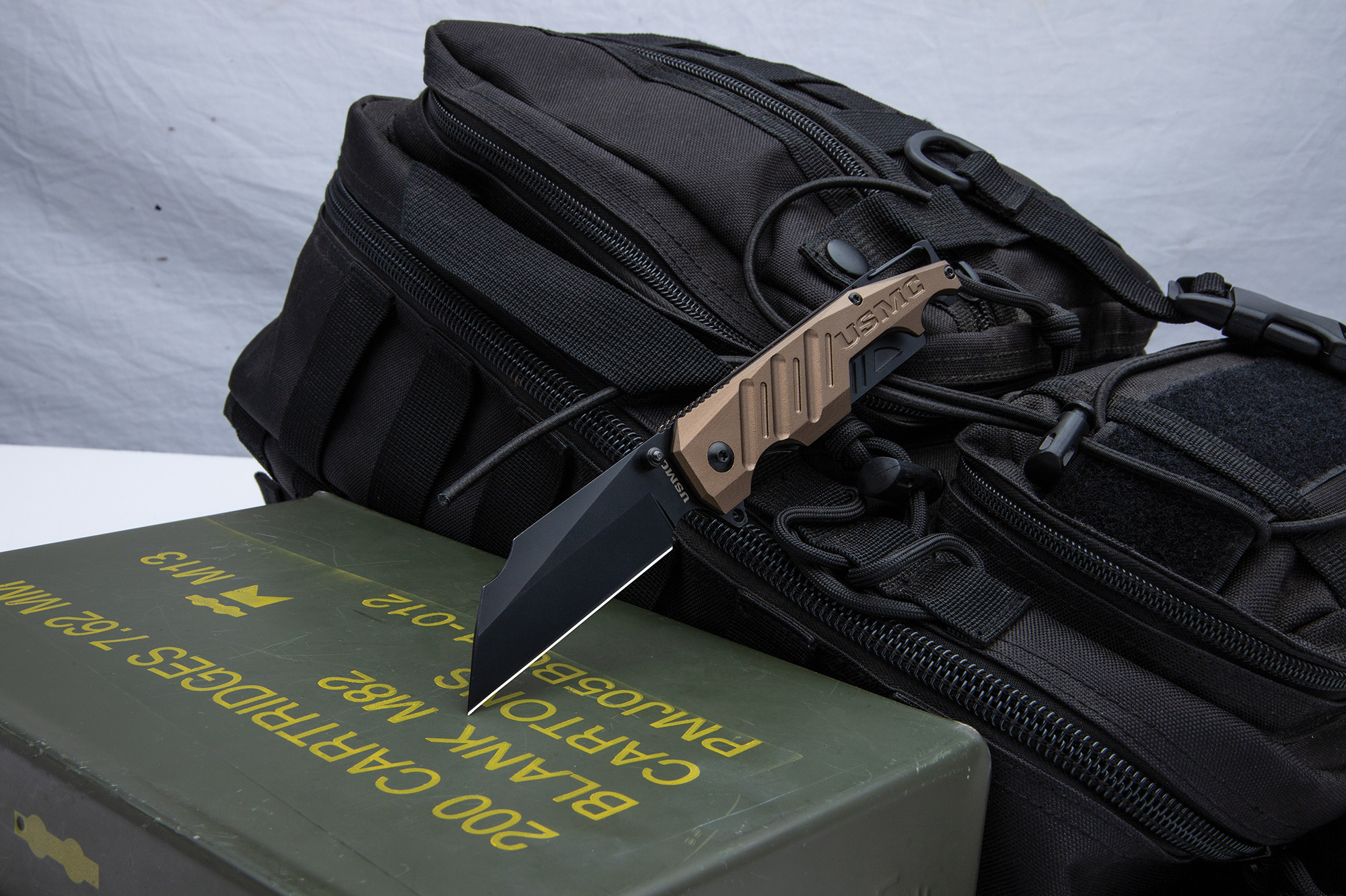 USMC Brewski Pocket Knife With Bottle Opener