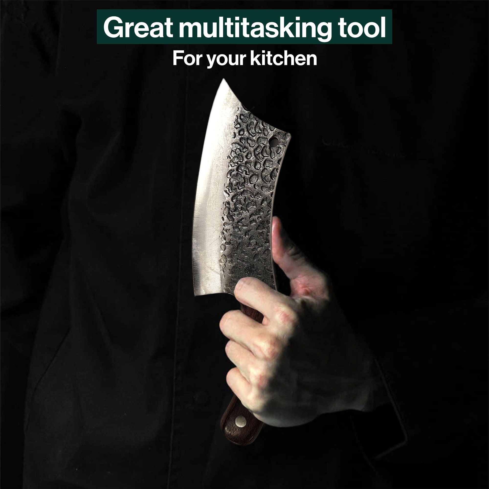 2er Serbische Küchenmesser-Set (Metzgermesser & Hackmesser)