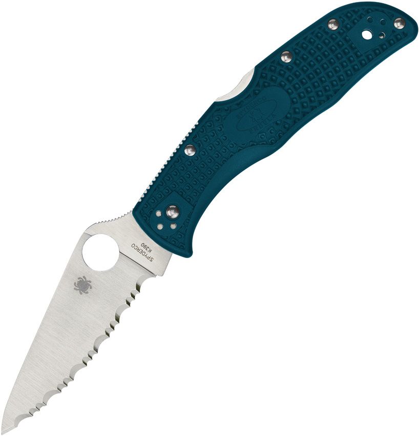 Endela Lightweight, serrated blade, blue