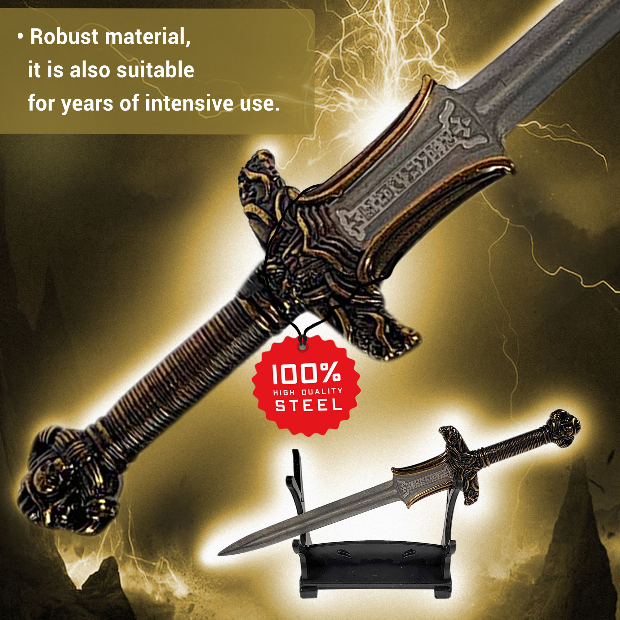Conan Miniature Atlantean Sword Letter Opener with stand