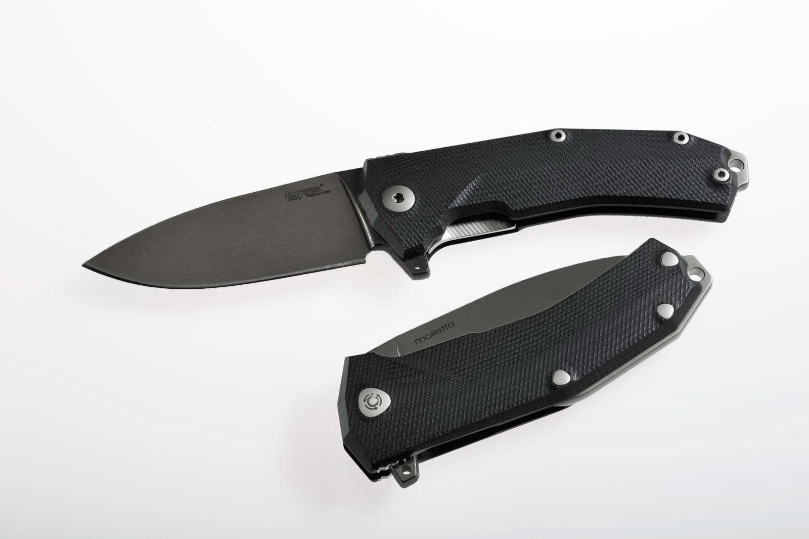 KUR, Sleipner Black Stonewashed Blade, Black G10 Handles