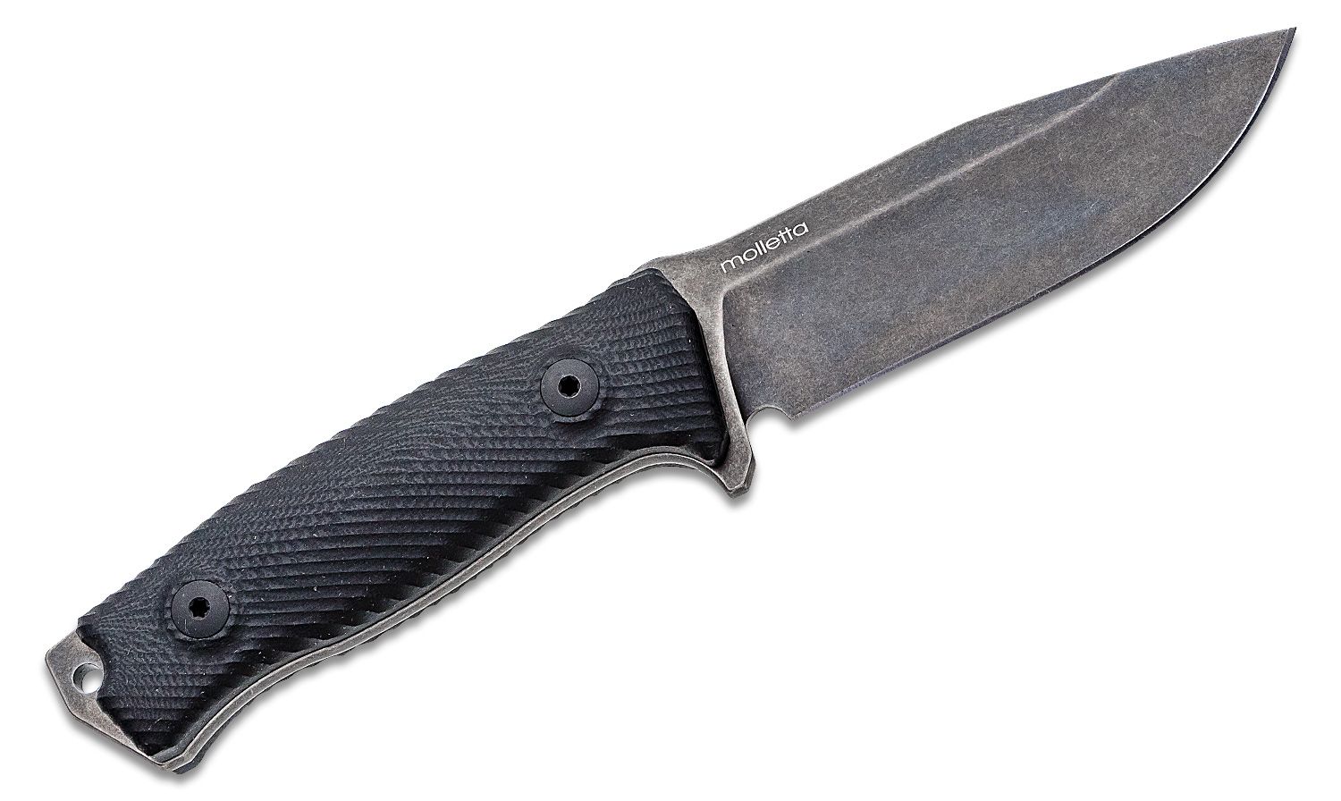 M5 Hunter, Black Stonewashed Sleipner Plain Blade, Black G10 Handles, Cordura Sheath