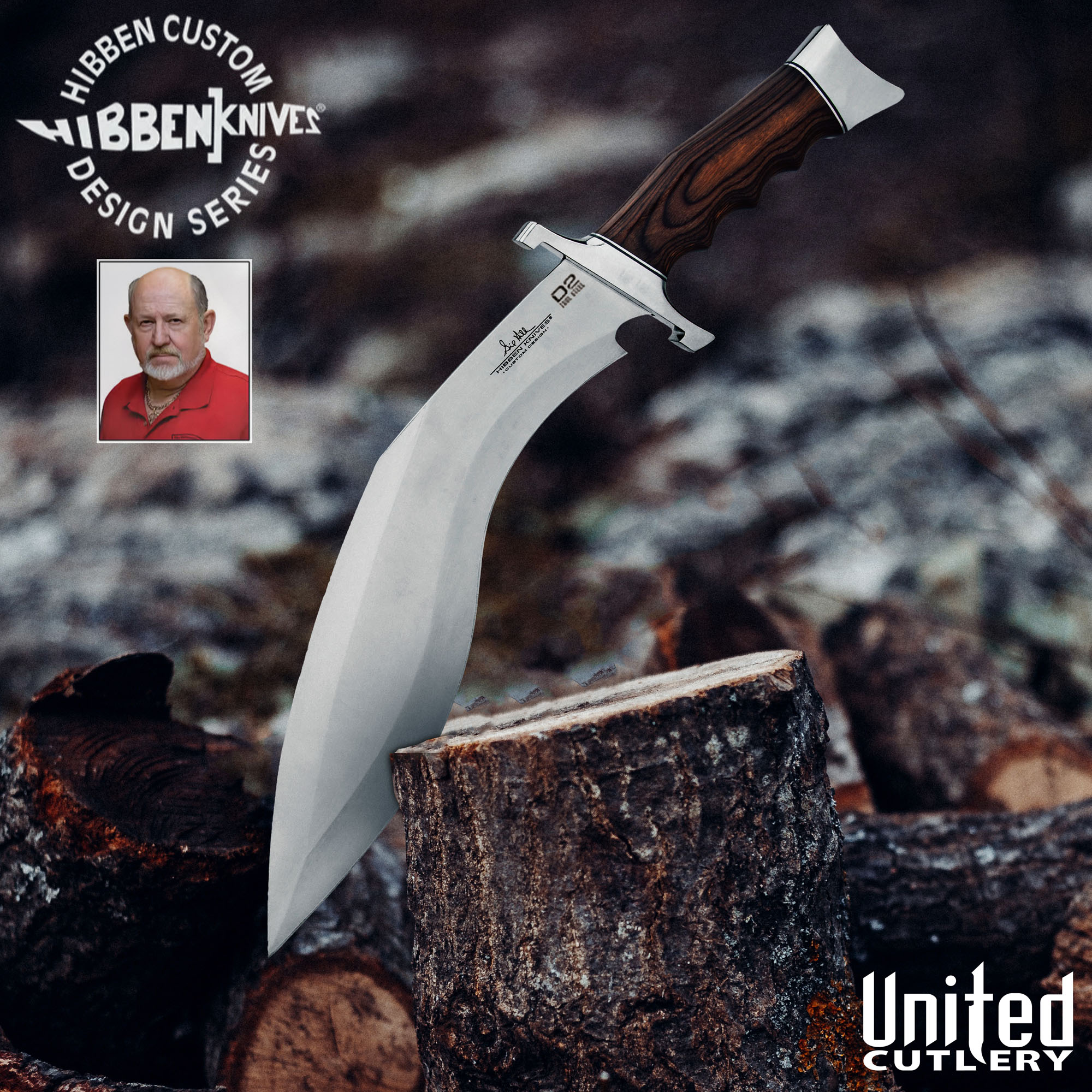 Hibben Kukri Jagdmesser D2 mit Scheide