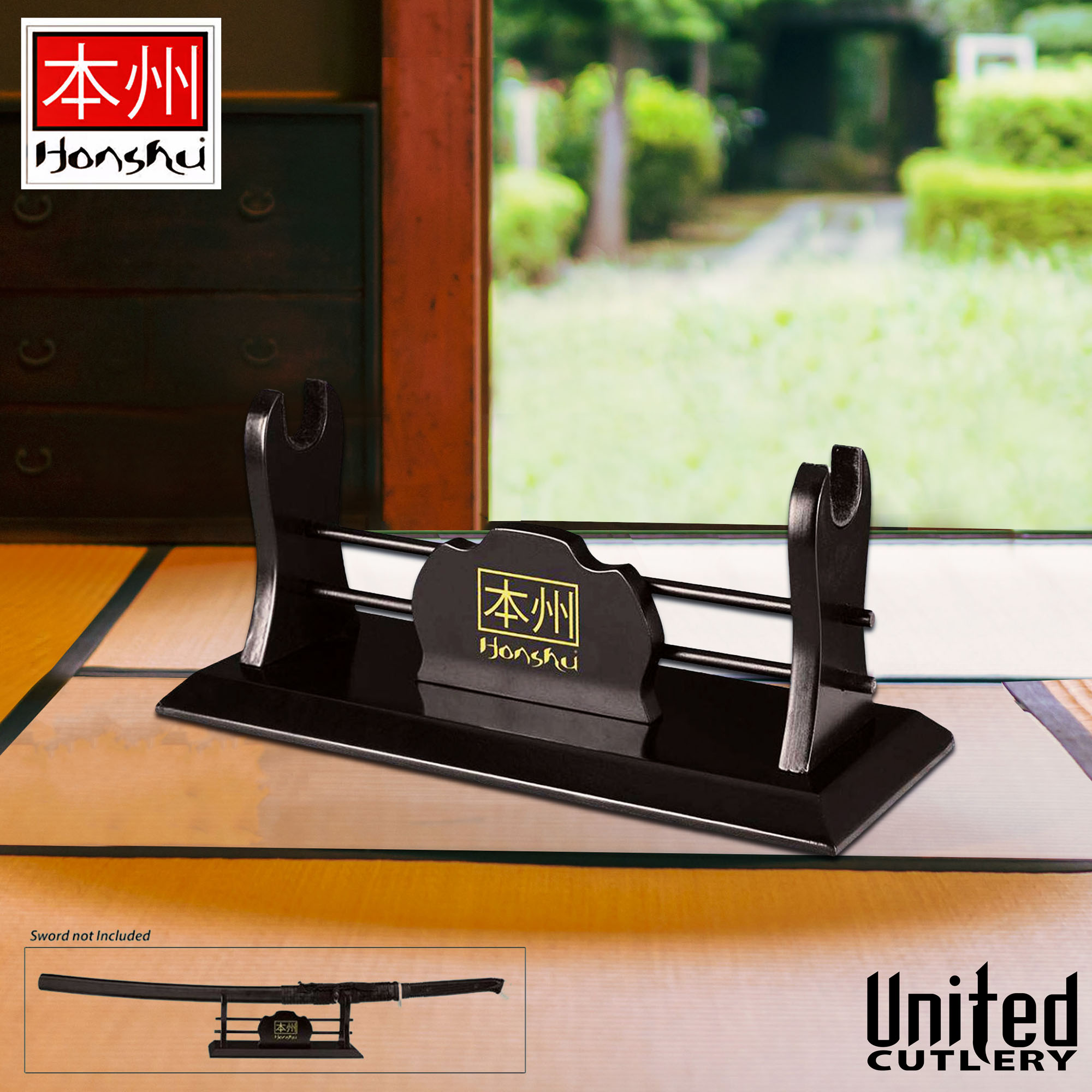 Honshu Single Sword Wooden Display Stand 