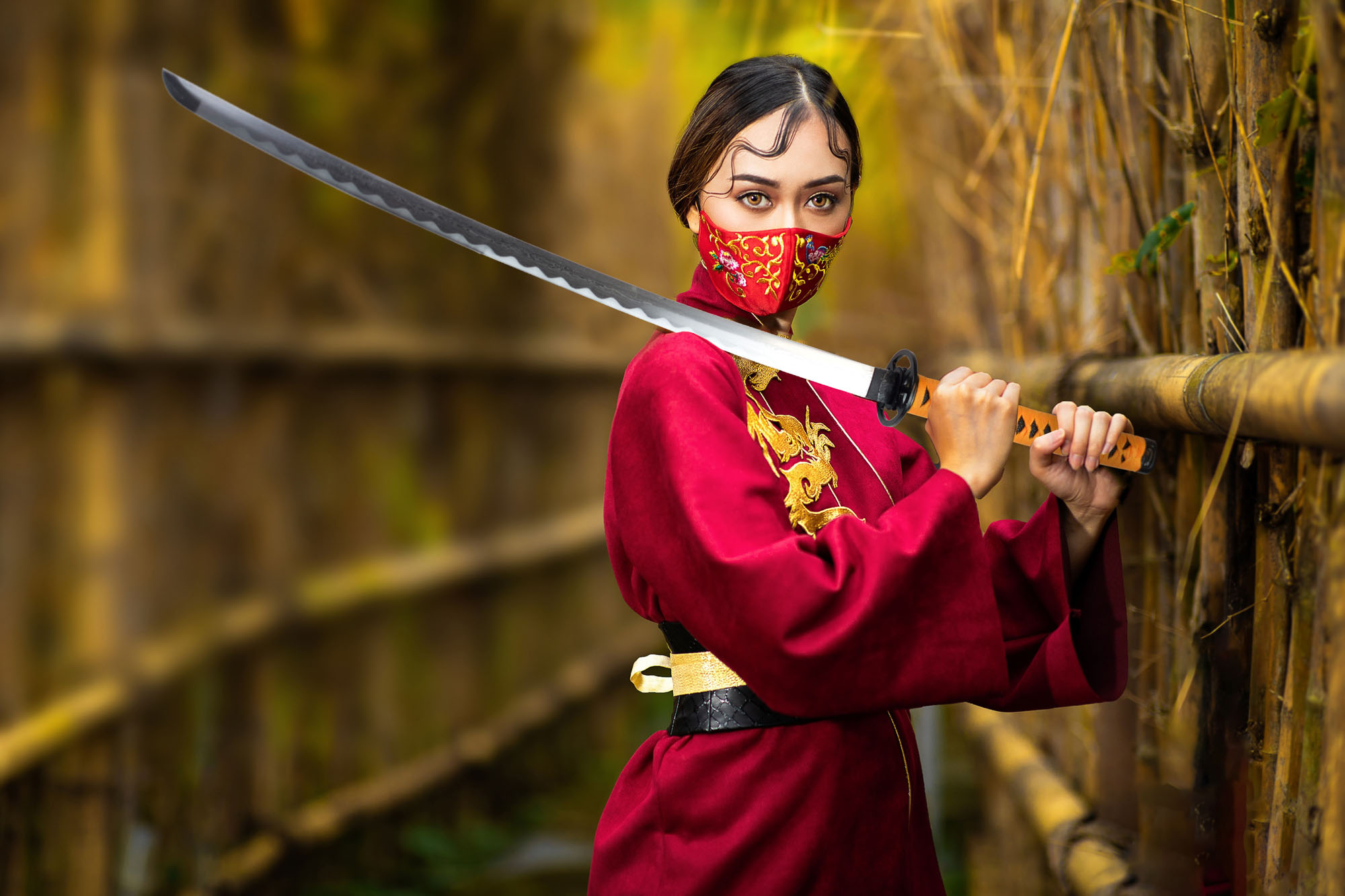 Tsukiuta - Uduki Arata 's Sword - handforged and folded, Set