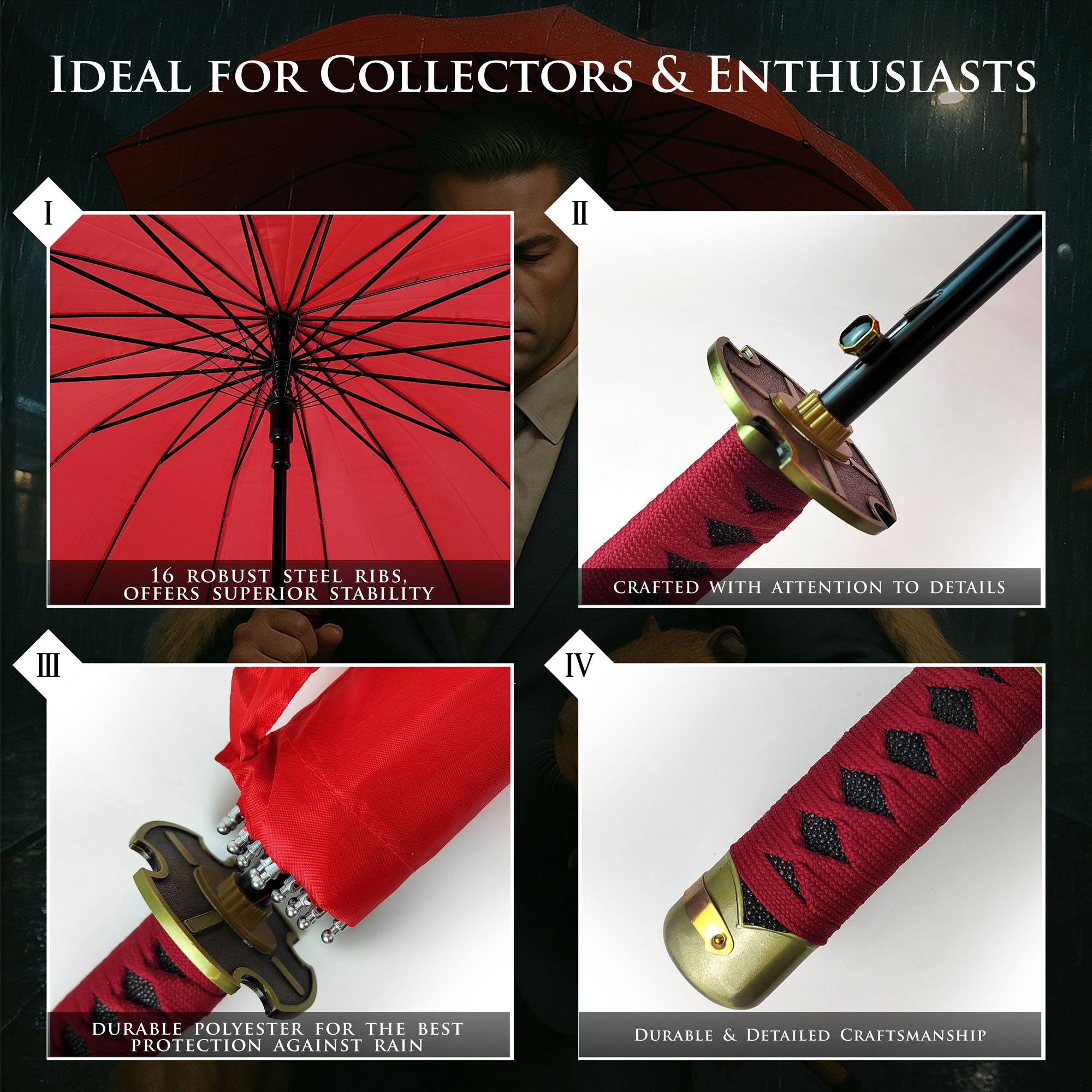 One Piece – Sandai Kitetsu Katana Regenschirm (16K Premium Version) 