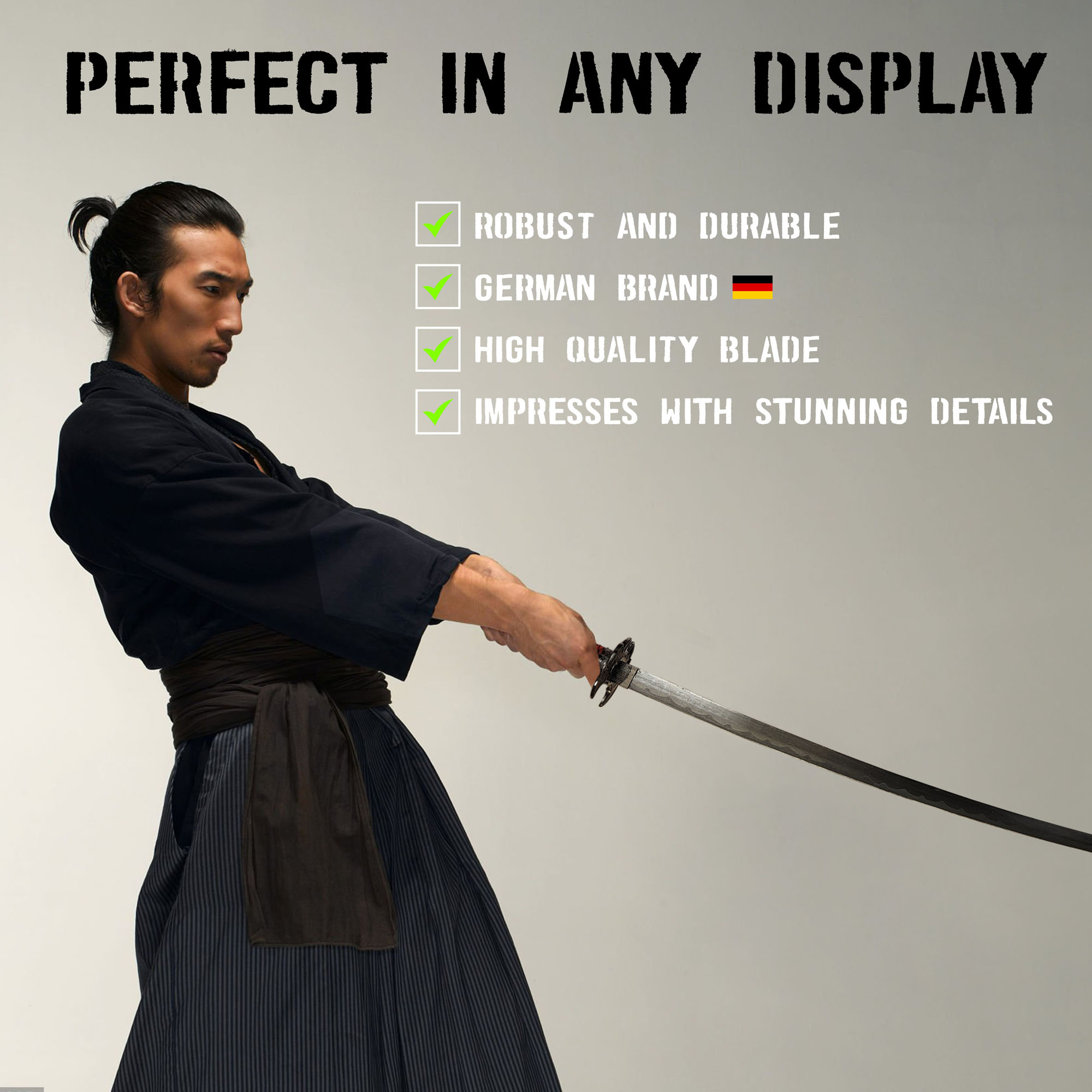 Samurai Sword Set of 3 with Stand - Dragon (Katana, Wakizashi and Tanto)