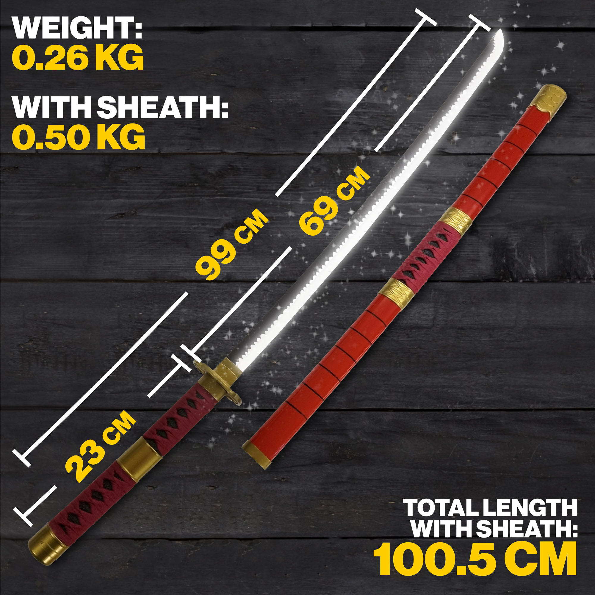 One Piece - Sandai Kitetsu Katana - LED Version