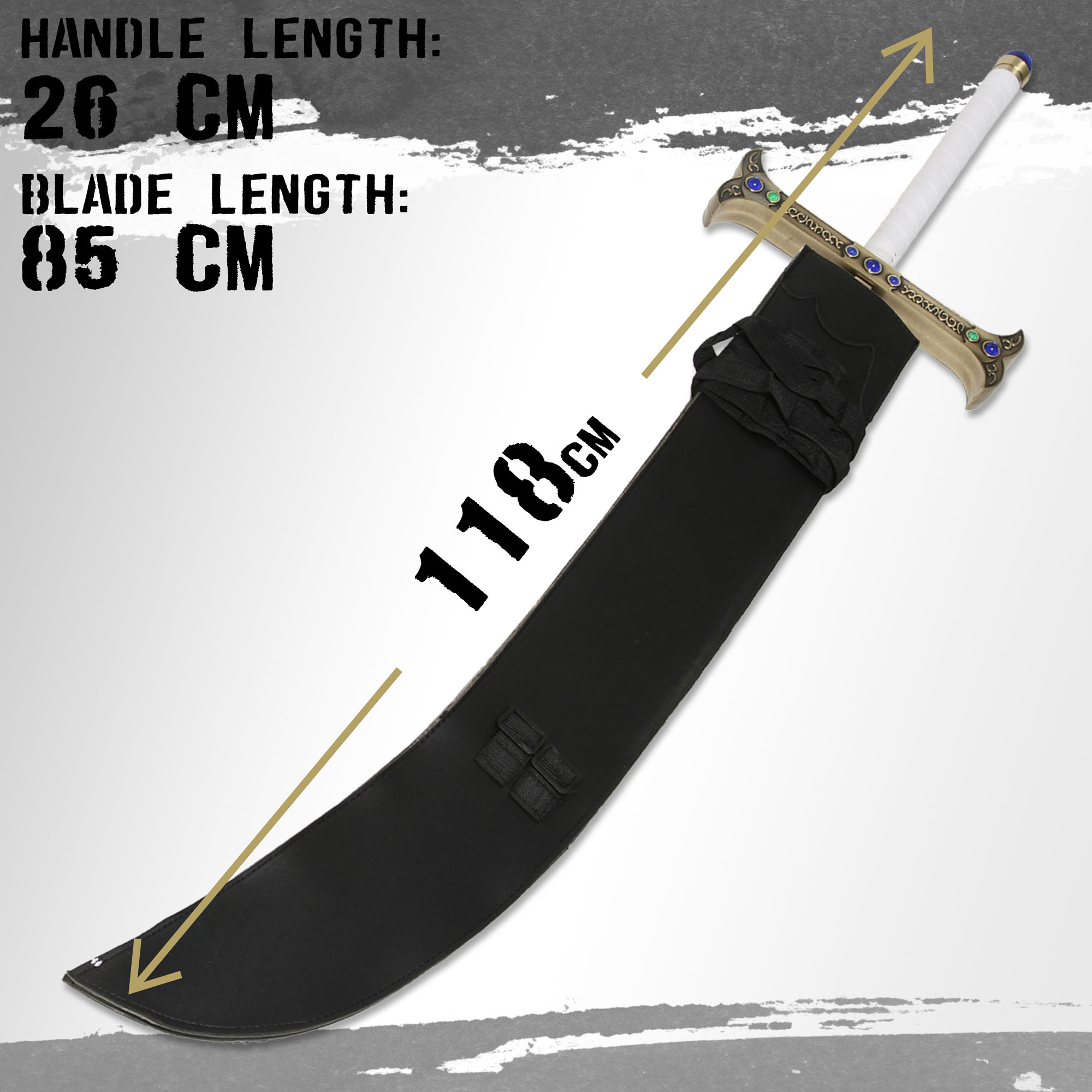 One Piece Mihawk Scimitar - handgeschmiedet