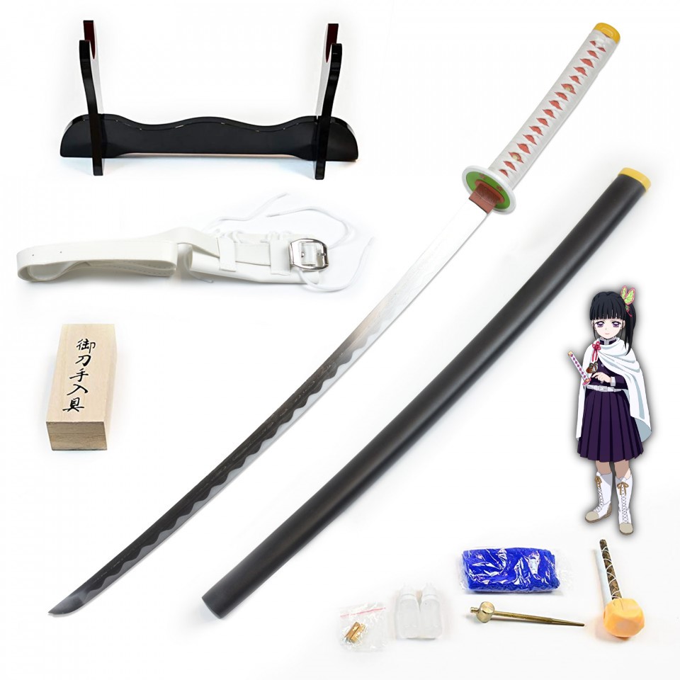 Demon Slayer: Kimetsu no Yaiba - Tsuyuri Kanawo Schwert - handgeschmiedet und gefaltet, Set