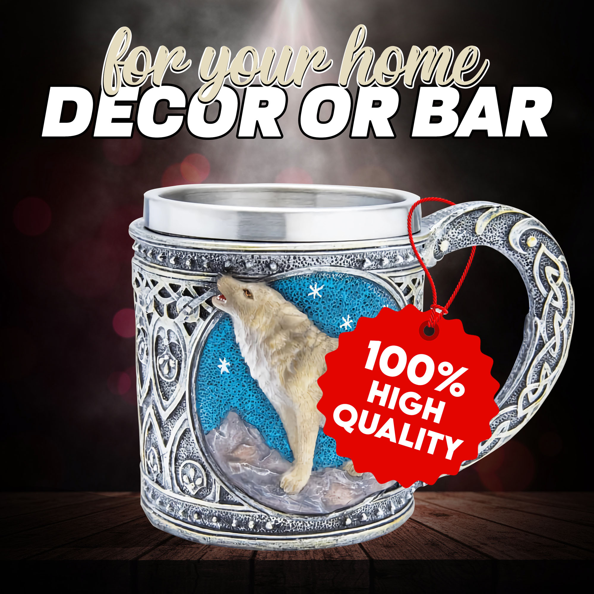 The Witcher - Geralt's Lone Wolf Fantasy Becher