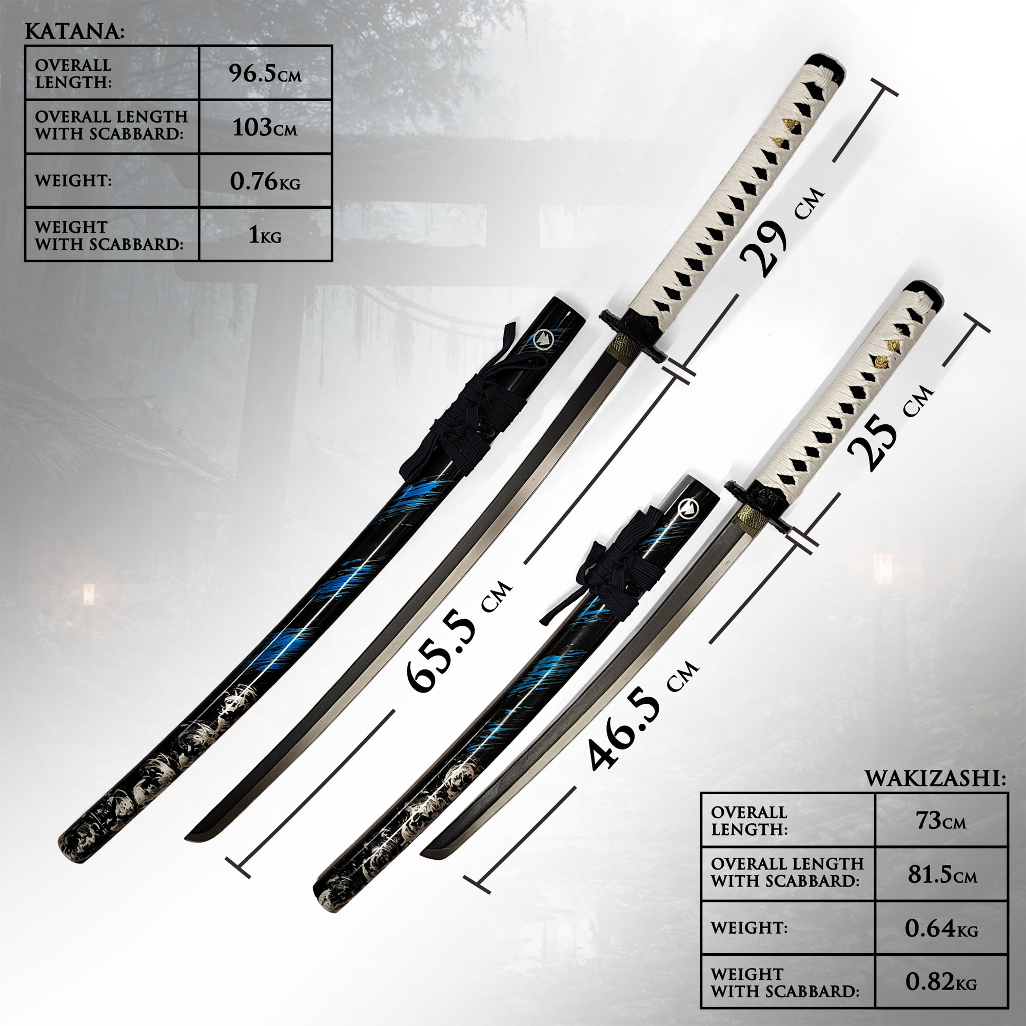 Ghost of Tsushima – Jin Sakai Katana & Wakizashi Set mit Ständer