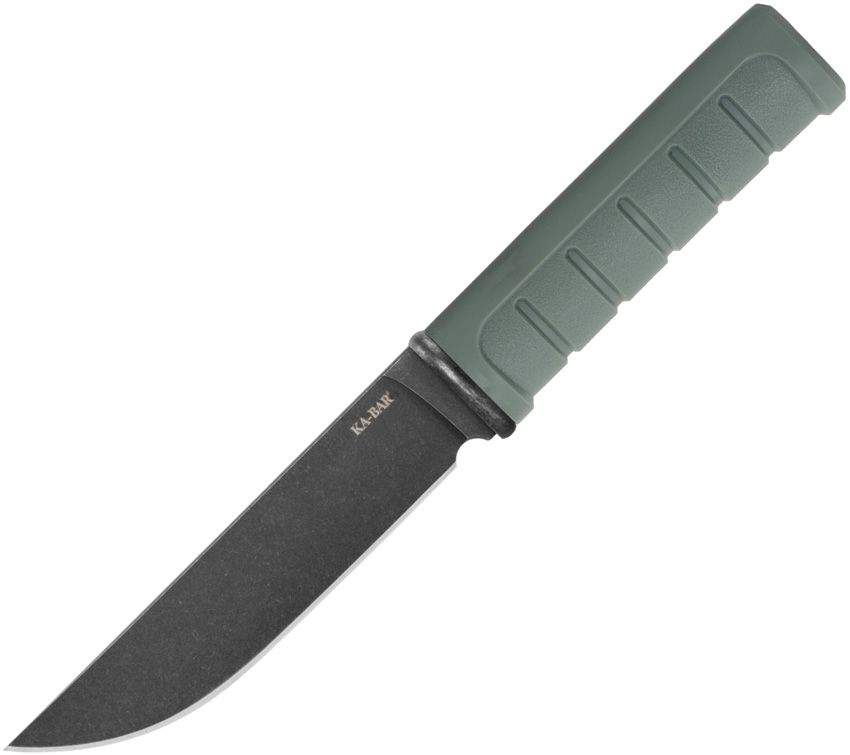 Dust II, D2 Black Clip Point Blade, Green GFN Handle