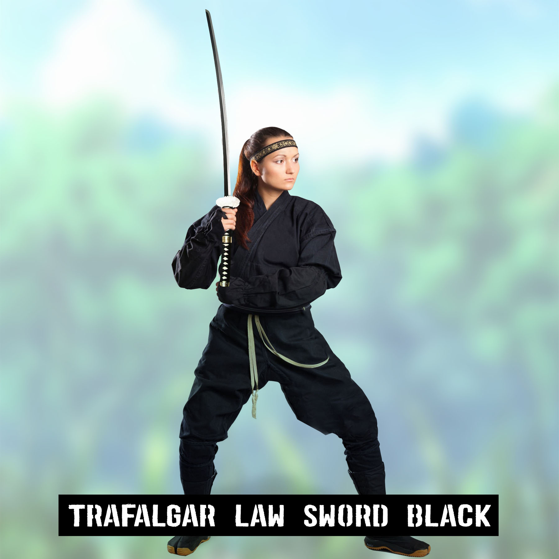One Piece - Trafalgar Law sword - black handle 125 cm