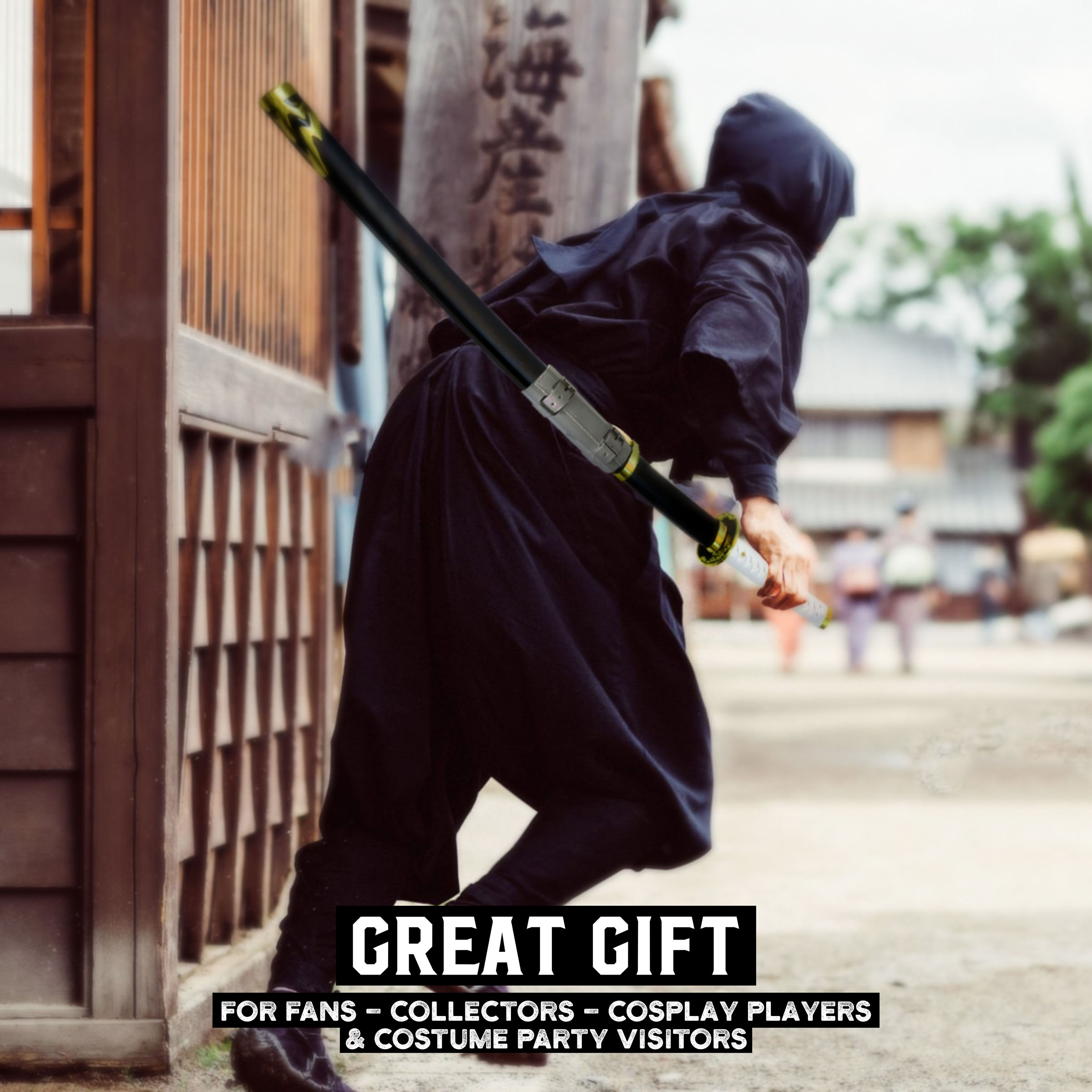 Katana Schwertgürtelhalter, weiß