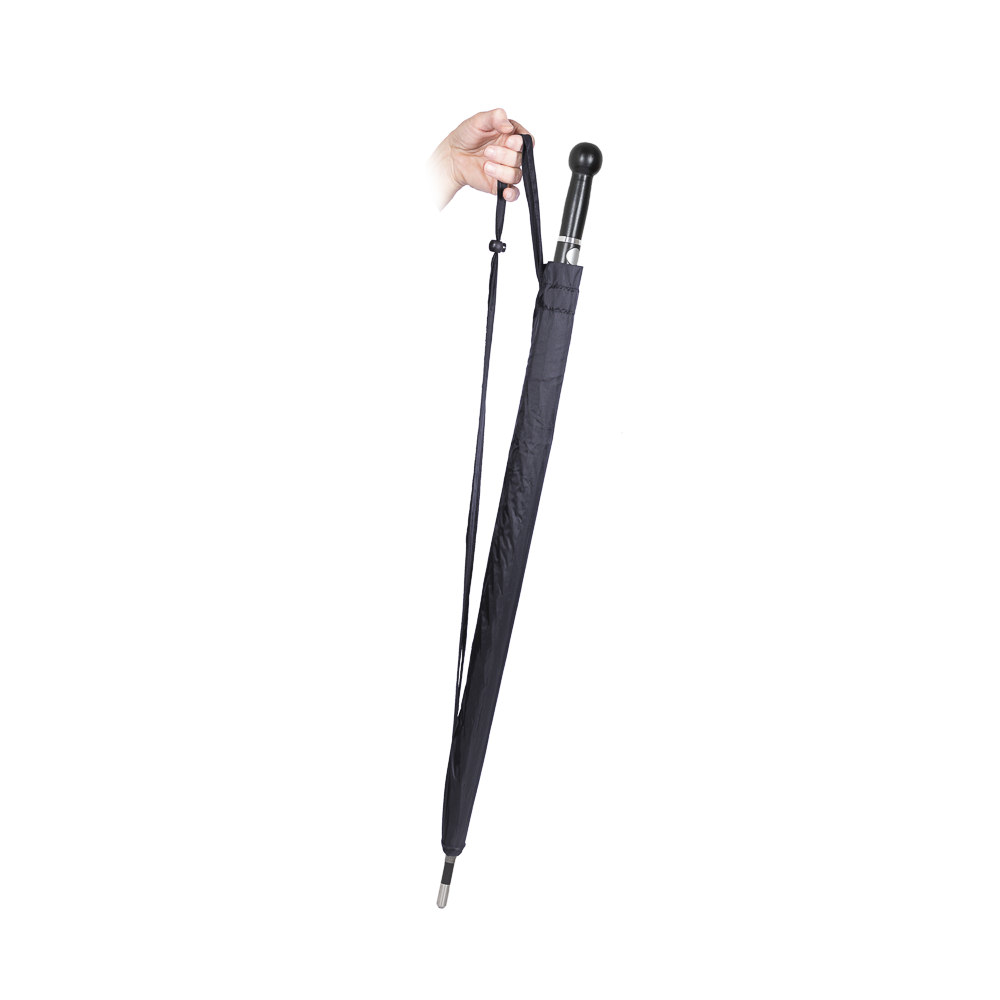 Safety umbrella "XXL extra long" knob handle, beech black