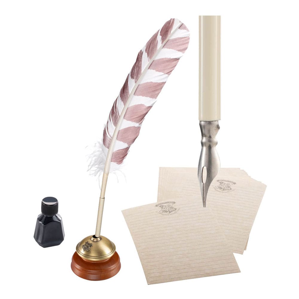 Harry Potter Replica Hogwarts Writing Quill with Hogwarts Headed Paper 31 cm