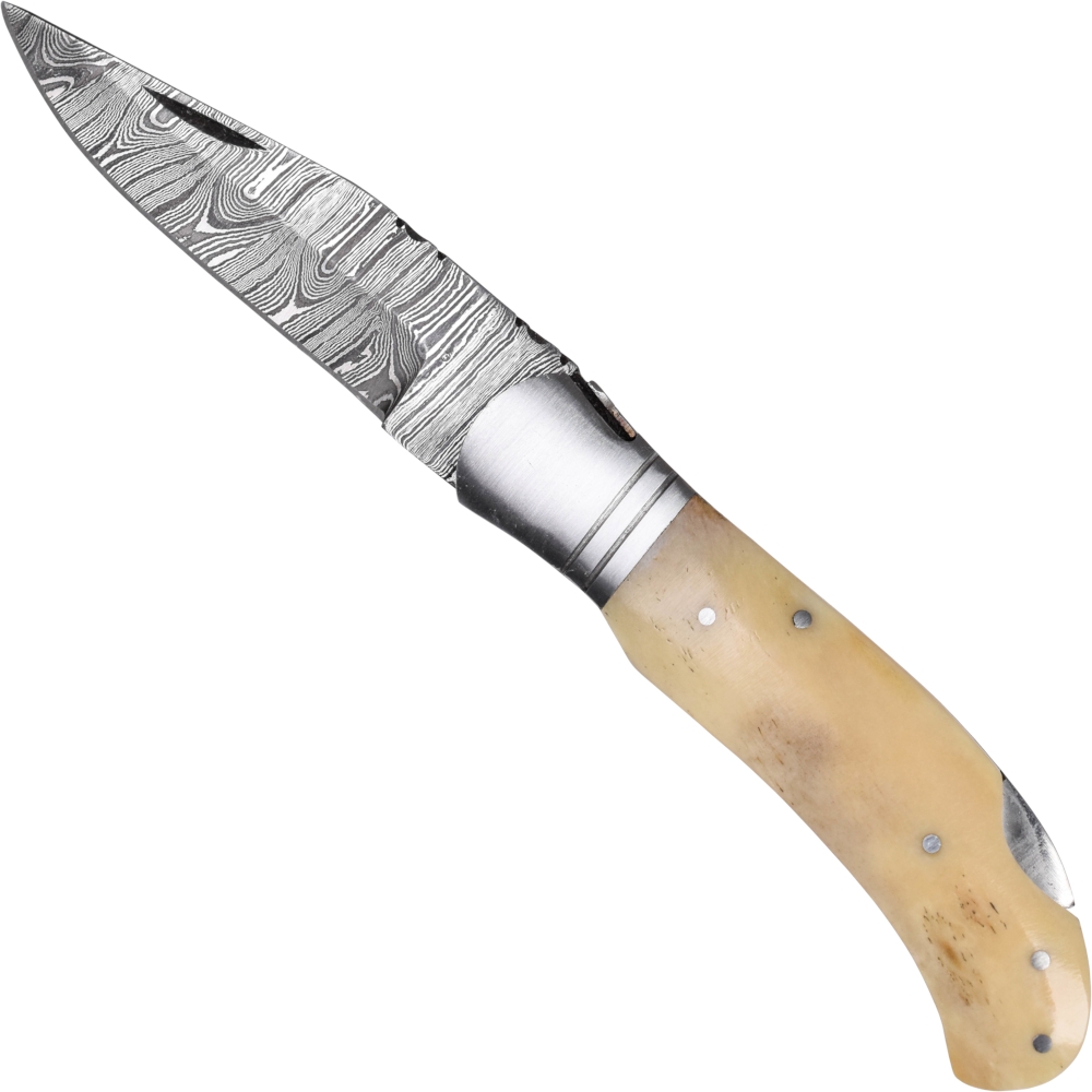 Taschenmesser mit Damastklinge
