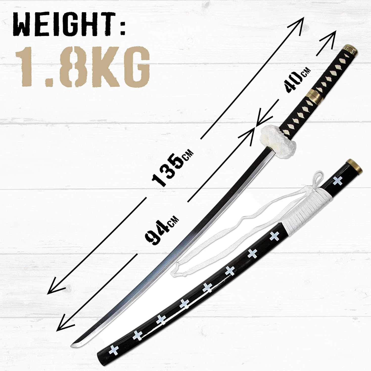 One Piece - Trafalgar Law Schwert schwarz 135 cm,handgeschmiedet One Piece - Trafalgar Law Schwert schwarz 135 cm,handgeschmiedet