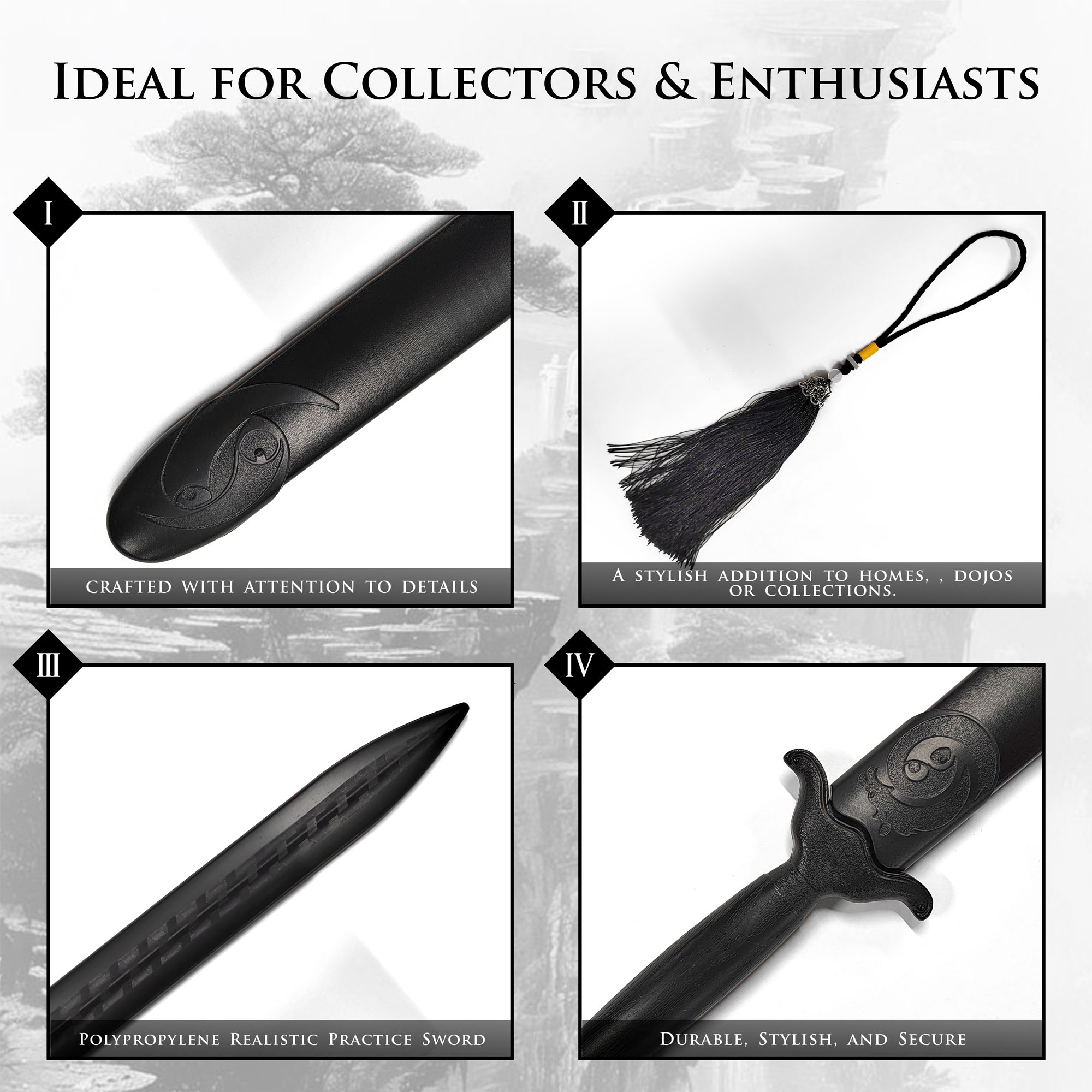 Tai Chi Schwert mit Scheide, Trainingsschwert aus Polypropylen