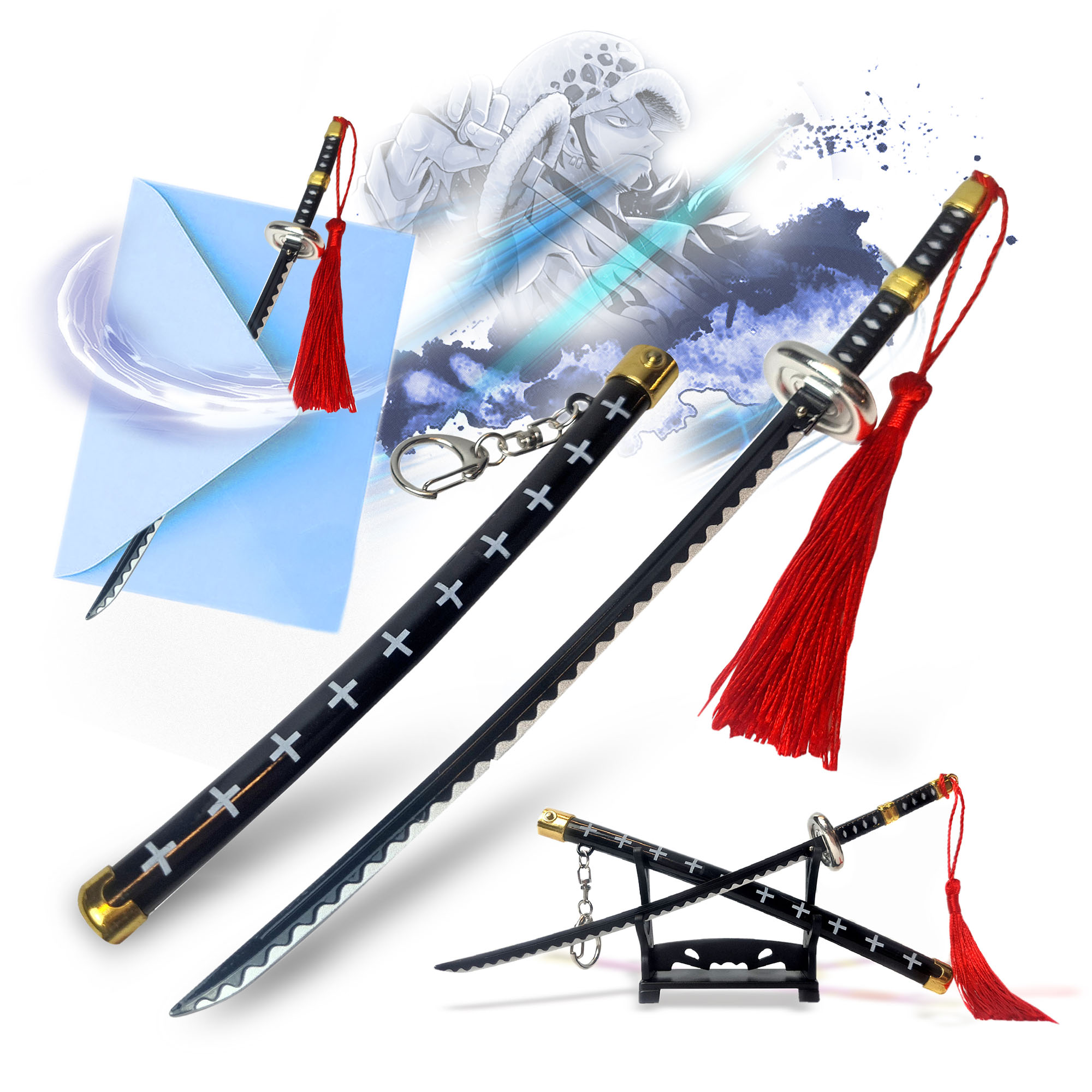 One Piece Sword – Trafalgar Law Sword Katana Letter Opener with Sheath and Stand