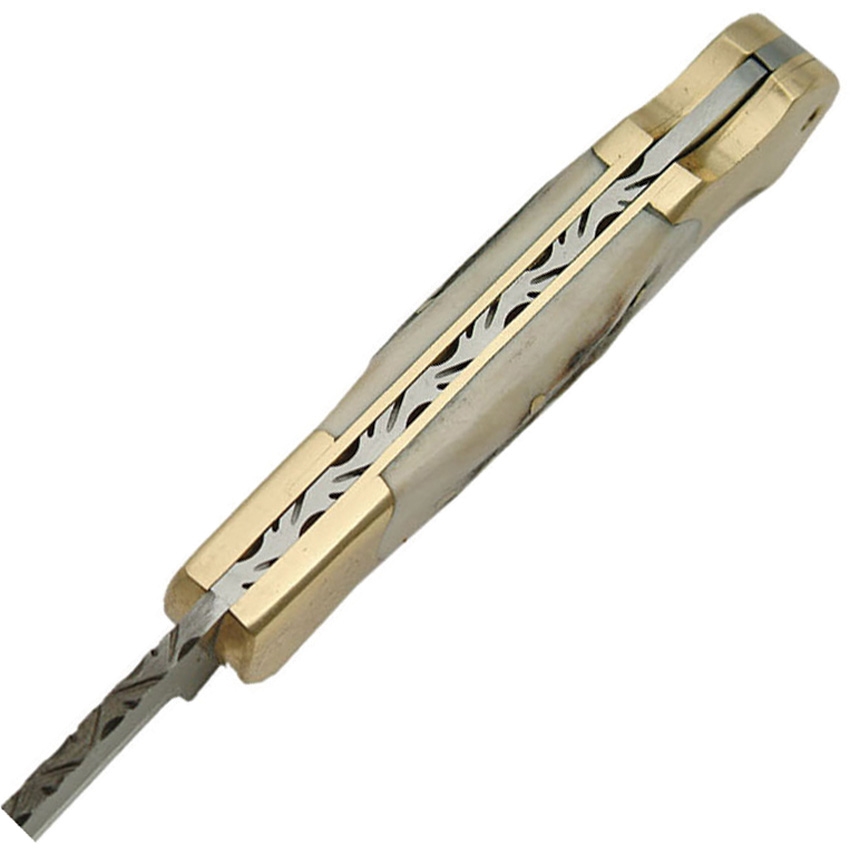 Damast Messer, Lockback Horn